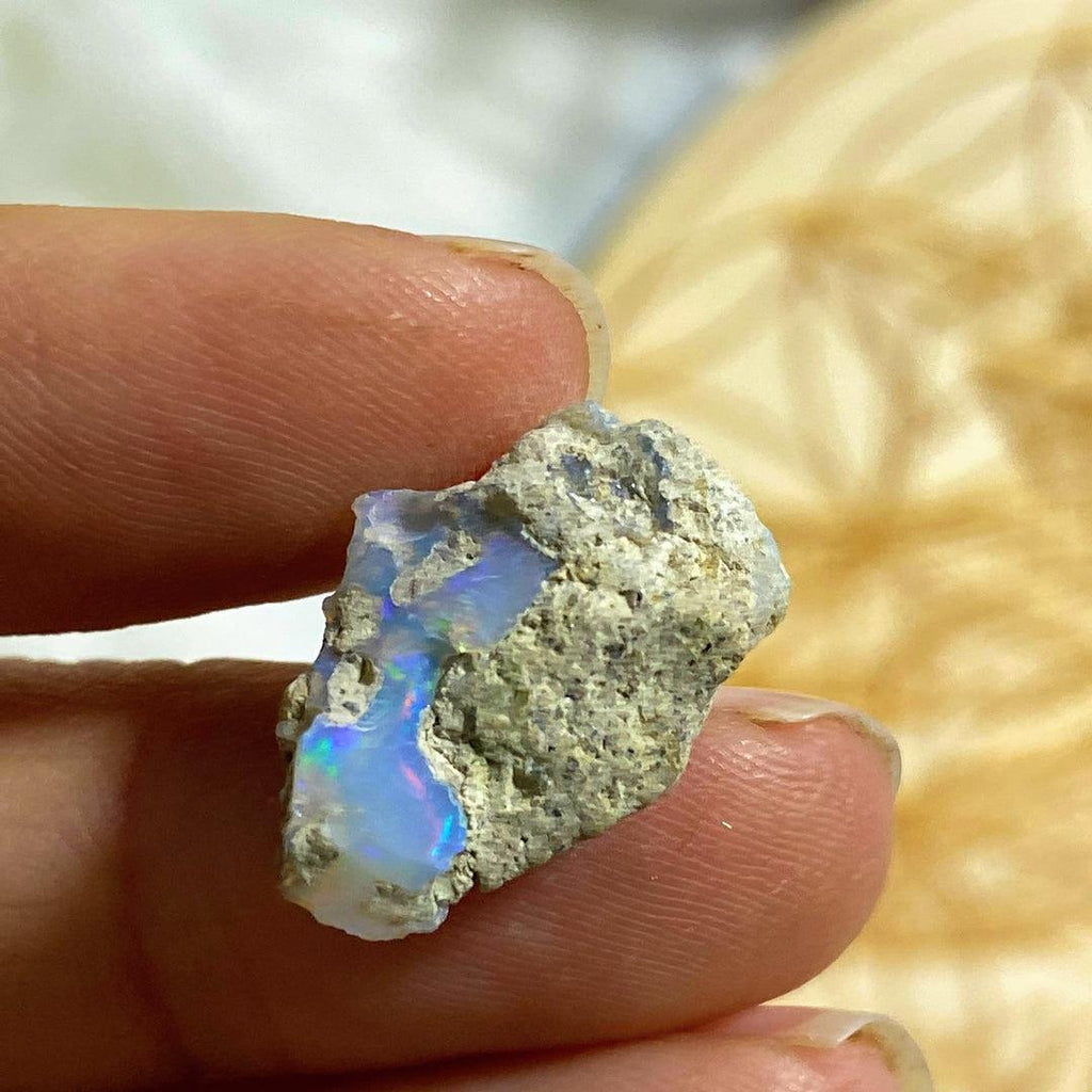 8.5 CT Rough Flashy Ethiopian Opal Collectors Specimen - Earth Family Crystals