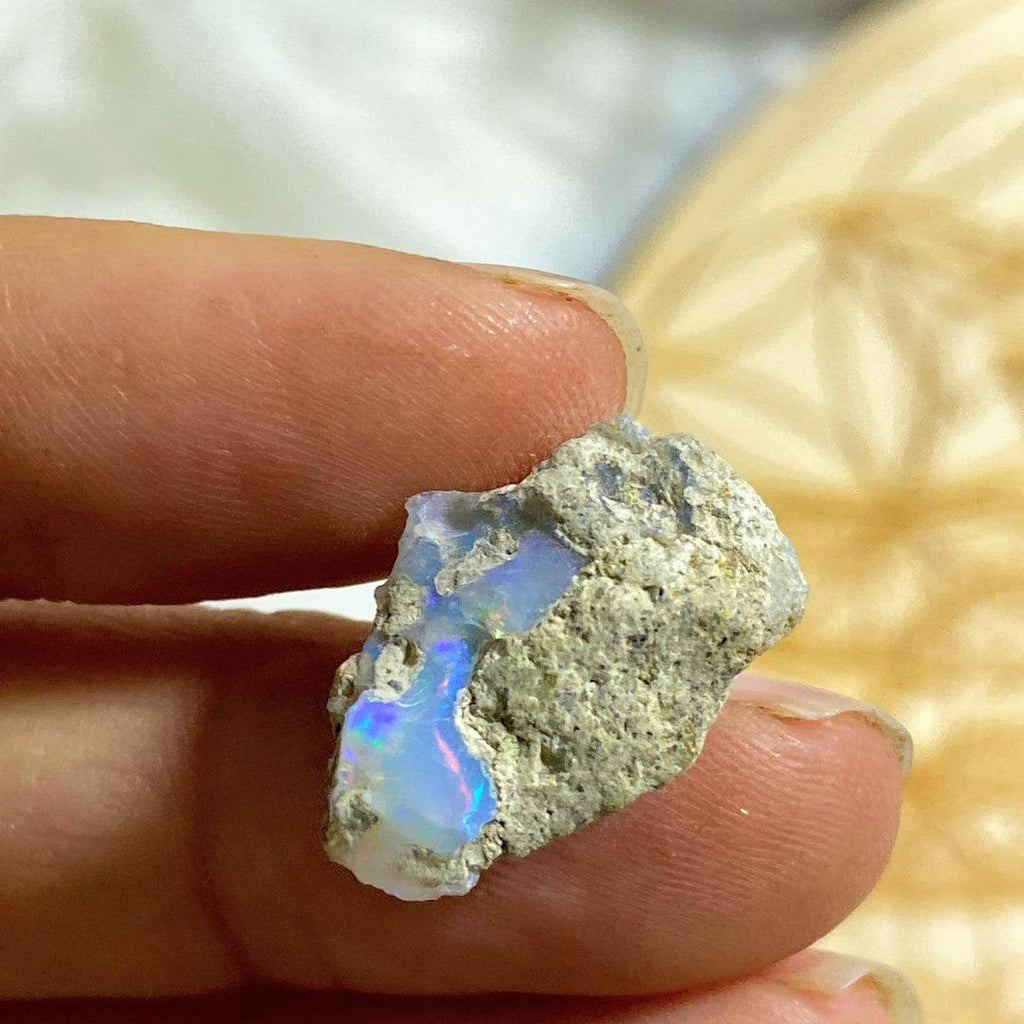 8.5 CT Rough Flashy Ethiopian Opal Collectors Specimen - Earth Family Crystals