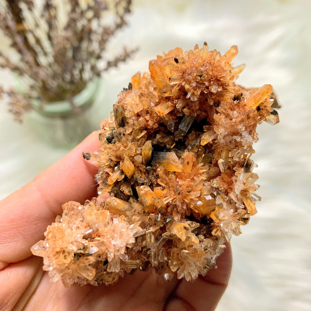 Reserved For James Incredible Rare Creedite Large Orange Natural Specimen~Locality Mexico - Earth Family Crystals