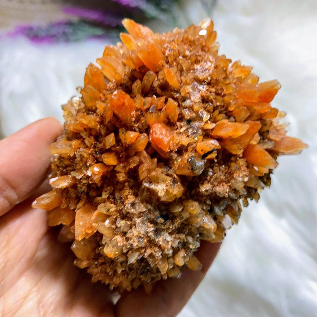 Hedgehog Cluster! Sparkly Creedite Large Natural Specimen -Locality Mexico - Earth Family Crystals