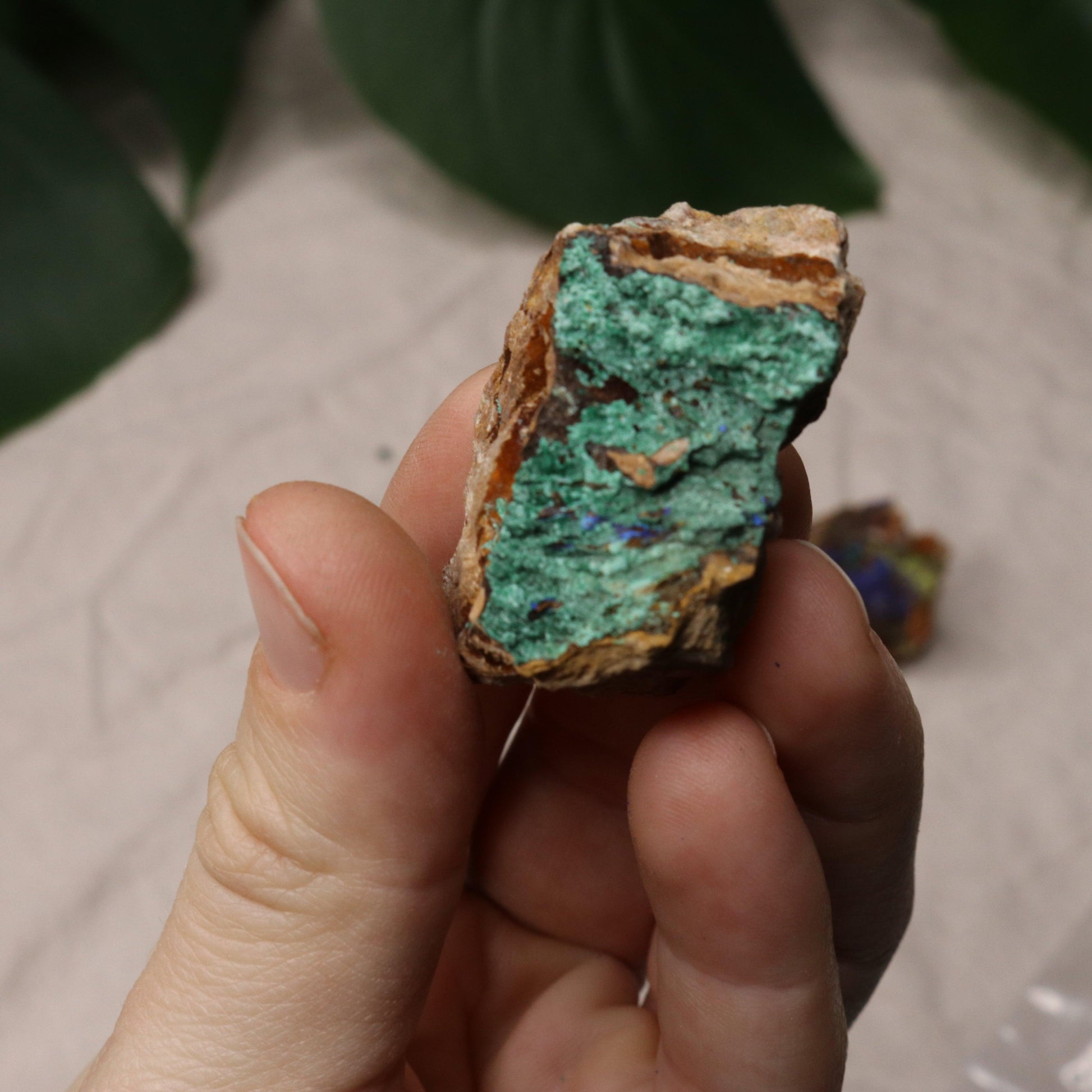 Rough Azurite and Malachite Specimen Set of 8 from Morocco - Earth Family Crystals
