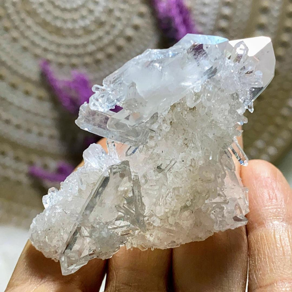 Brilliant High Grade Arkansas Clear Quartz Natural Cluster - Earth Family Crystals