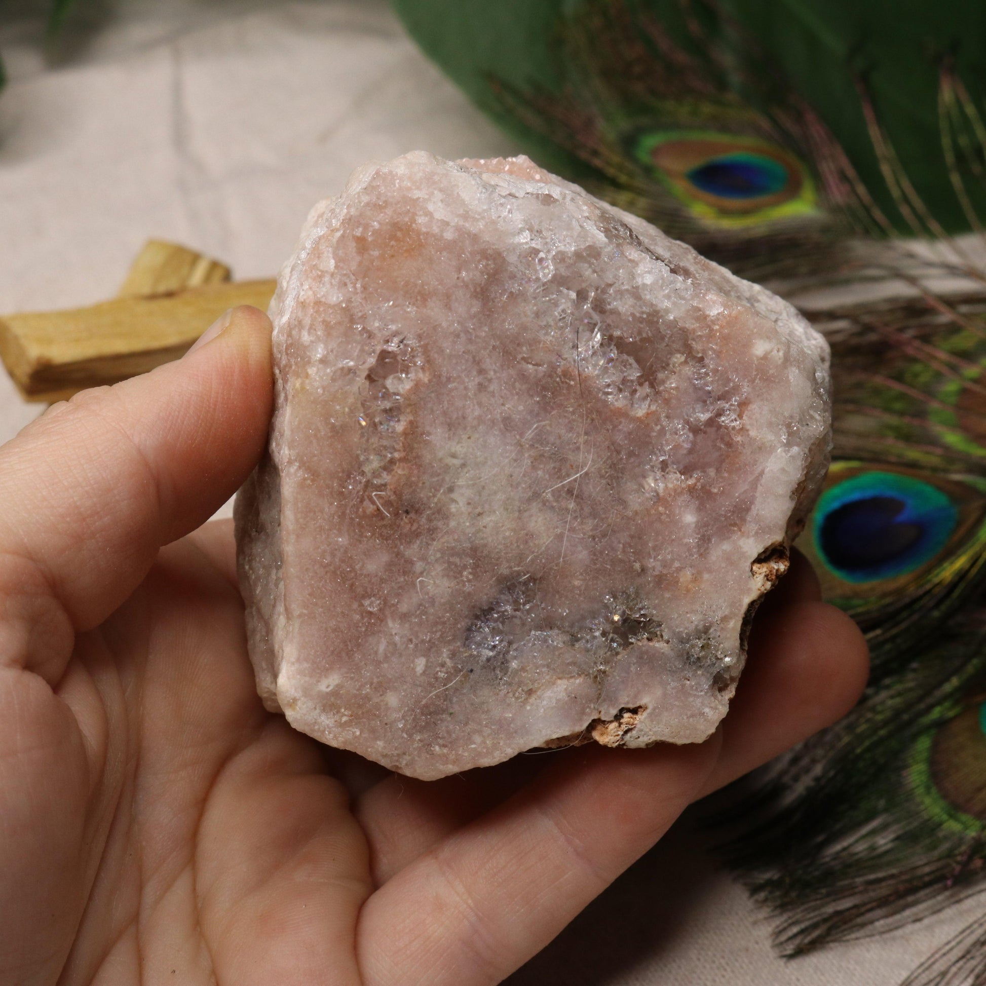 Beautiful Pink Lavender Amethyst Point with Sparkling Druze  ~ Grid Focal Point for Healing Energies - Earth Family Crystals