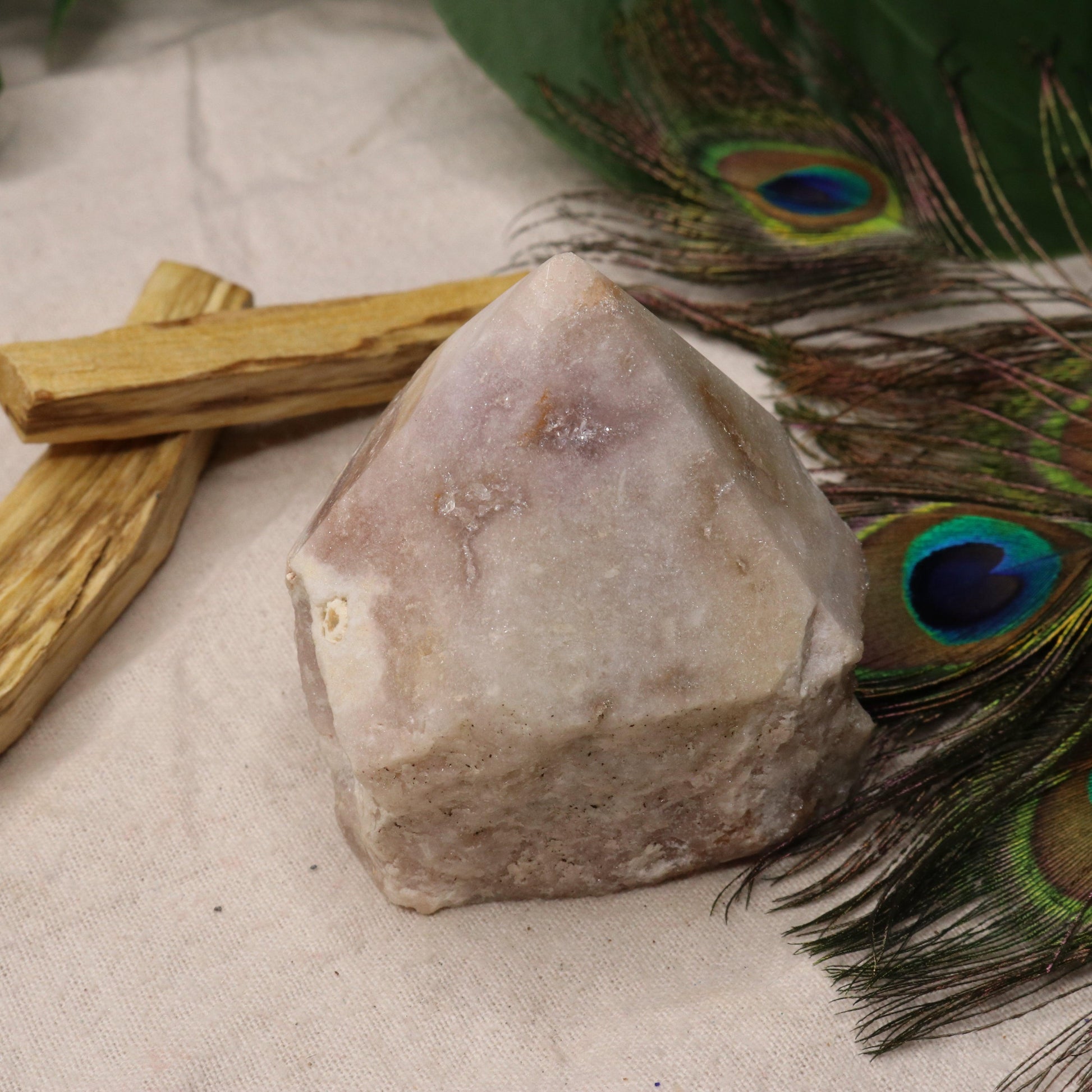 Beautiful Pink Lavender Amethyst Point with Sparkling Druze  ~ Grid Focal Point for Healing Energies - Earth Family Crystals