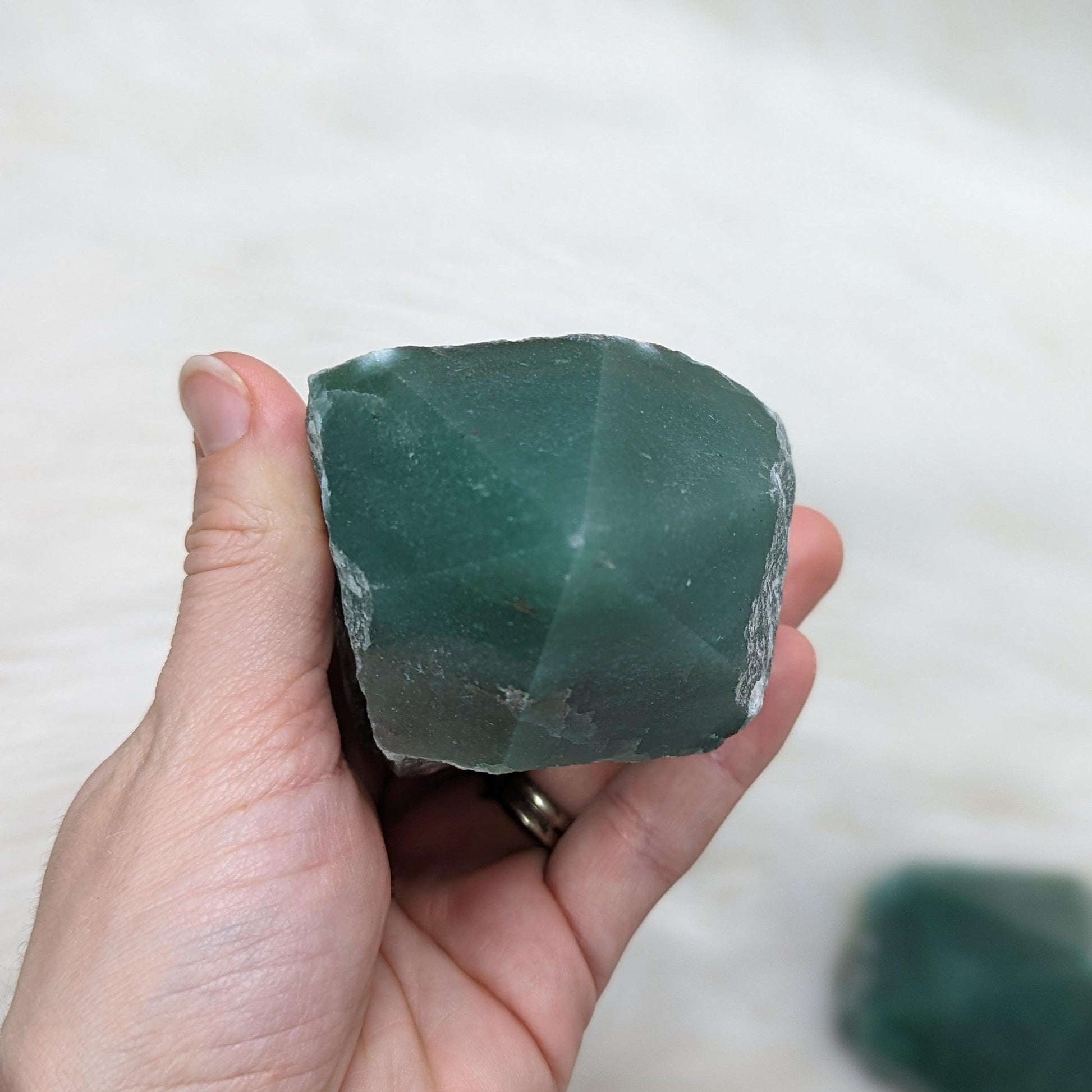 Dark Green Aventurine Polished Generator Point #3 - Earth Family Crystals