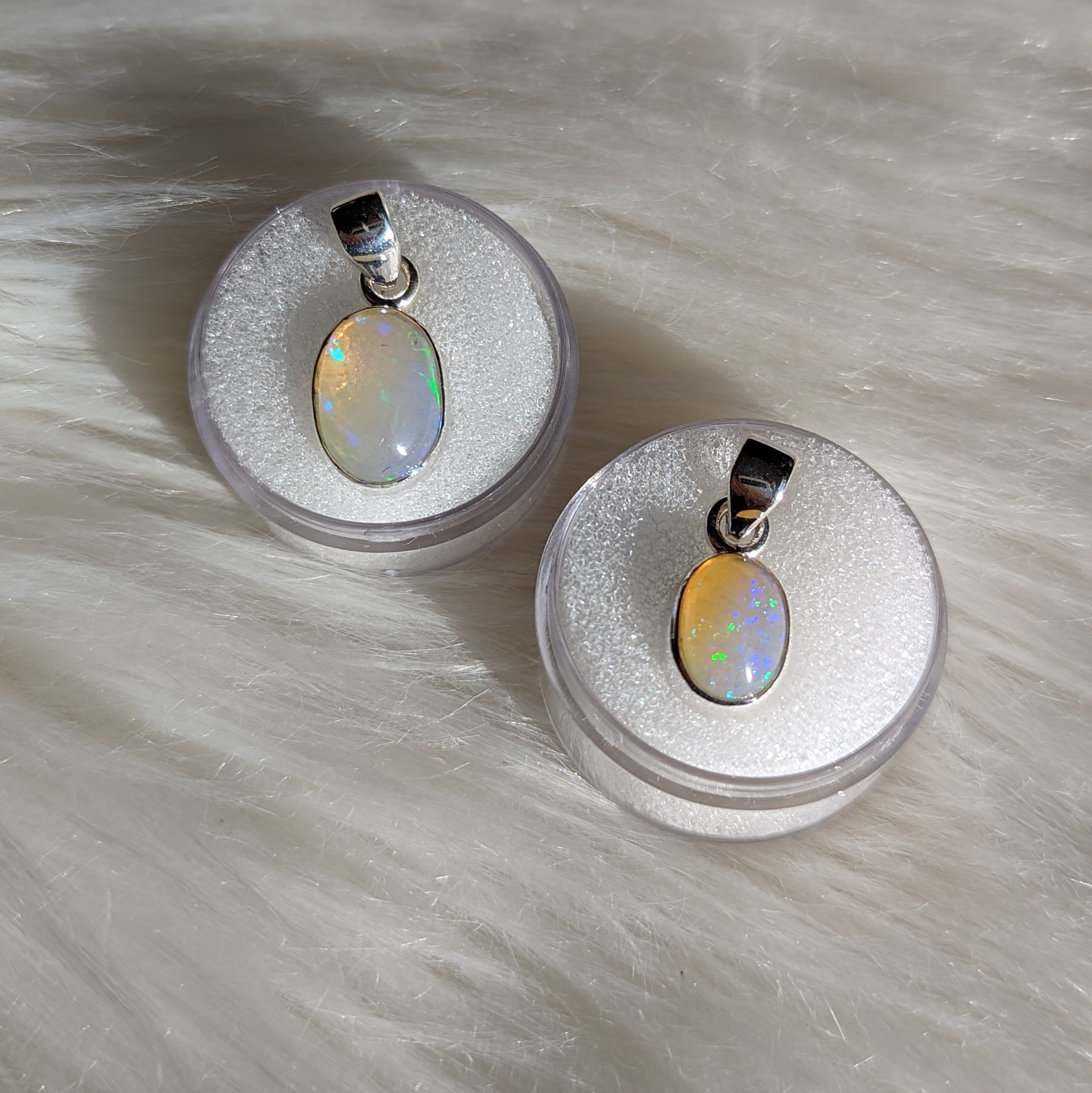 Gorgeous, Shimmering Ethiopian Opal Pendant In Sterling Silver ~ Silver Chain Included - Earth Family Crystals