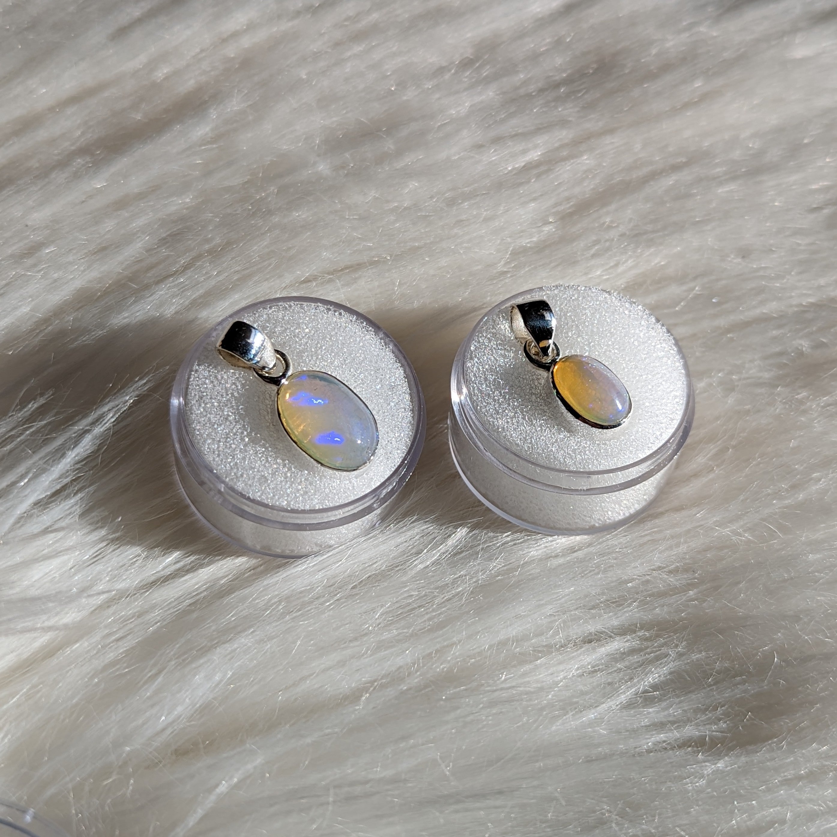 Gorgeous, Shimmering Ethiopian Opal Pendant In Sterling Silver ~ Silver Chain Included - Earth Family Crystals