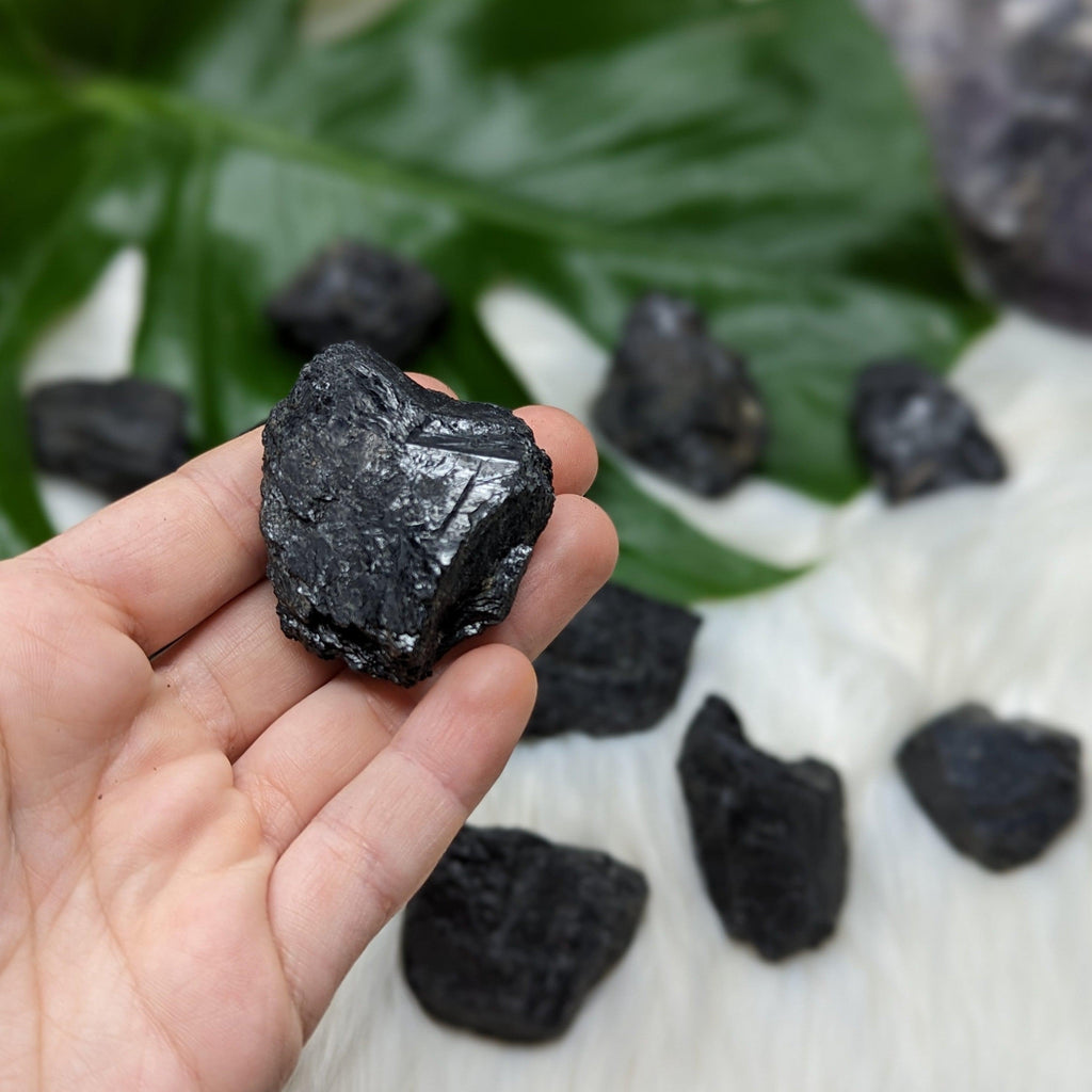 Black Tourmaline Chunky Stones ~ Sets of 4 - Earth Family Crystals