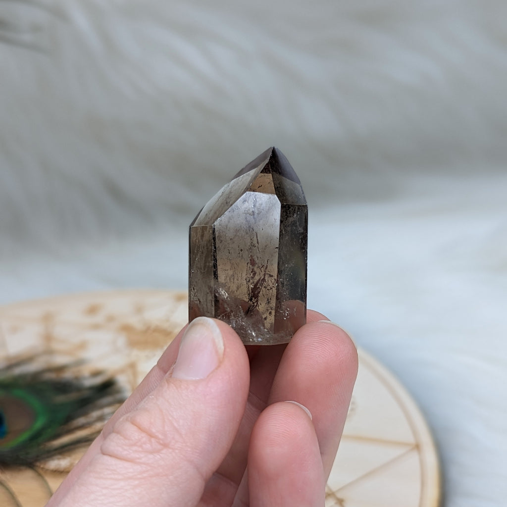 Smoky Quartz Mini Polished Point ~ Protective and Grounding Display Point ~ - Earth Family Crystals