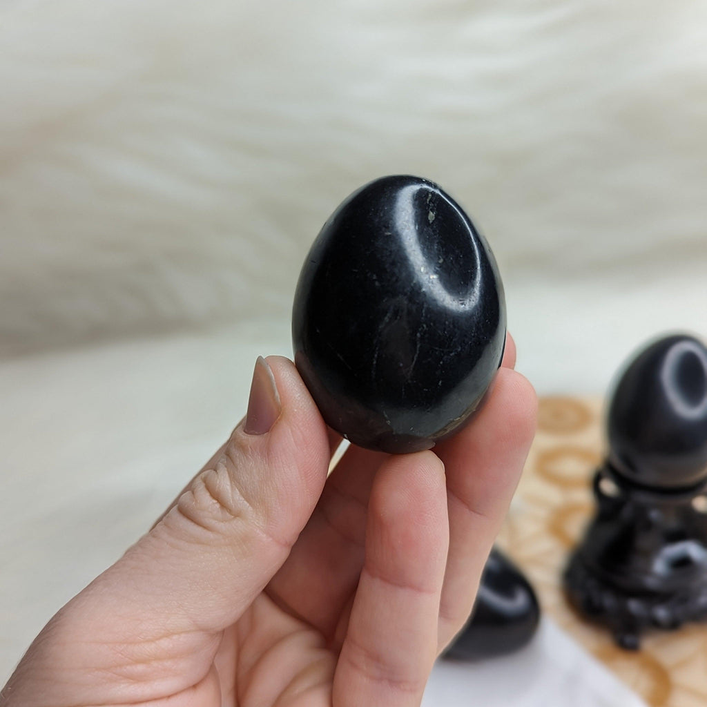 Shungite Eggs ~ Protective and Cleansing Powers - Earth Family Crystals