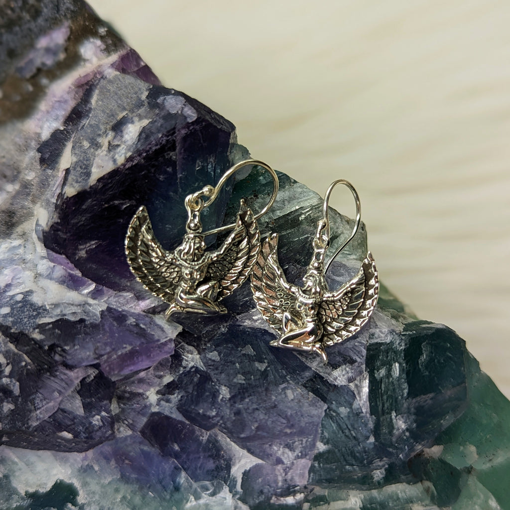 Sterling Silver Isis Earrings - Earth Family Crystals