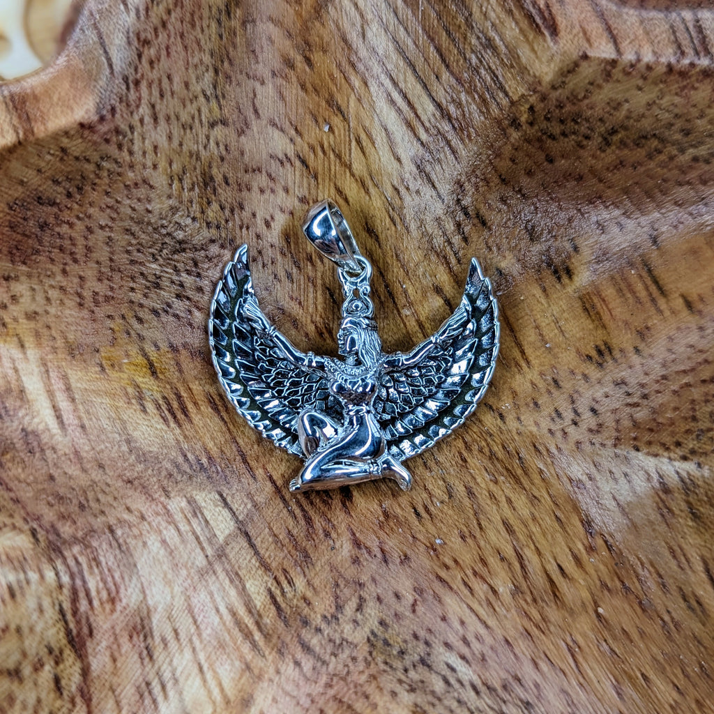 Sterling Silver Isis Protection Pendant ~ Silver Chain Included - Earth Family Crystals