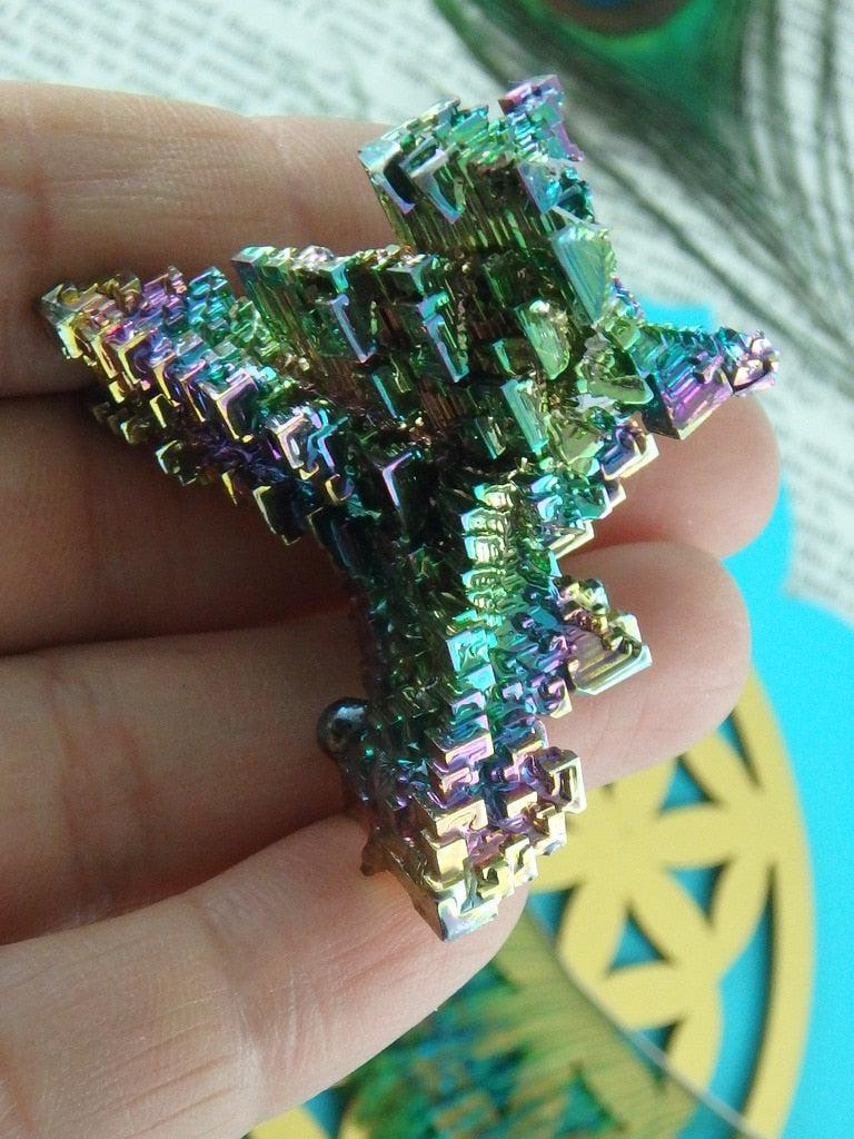 Galactic Rainbow Bismuth Formation From Germany - Earth Family Crystals