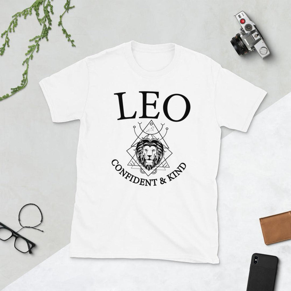 Leo Zodiac White T-Shirt - Earth Family Crystals