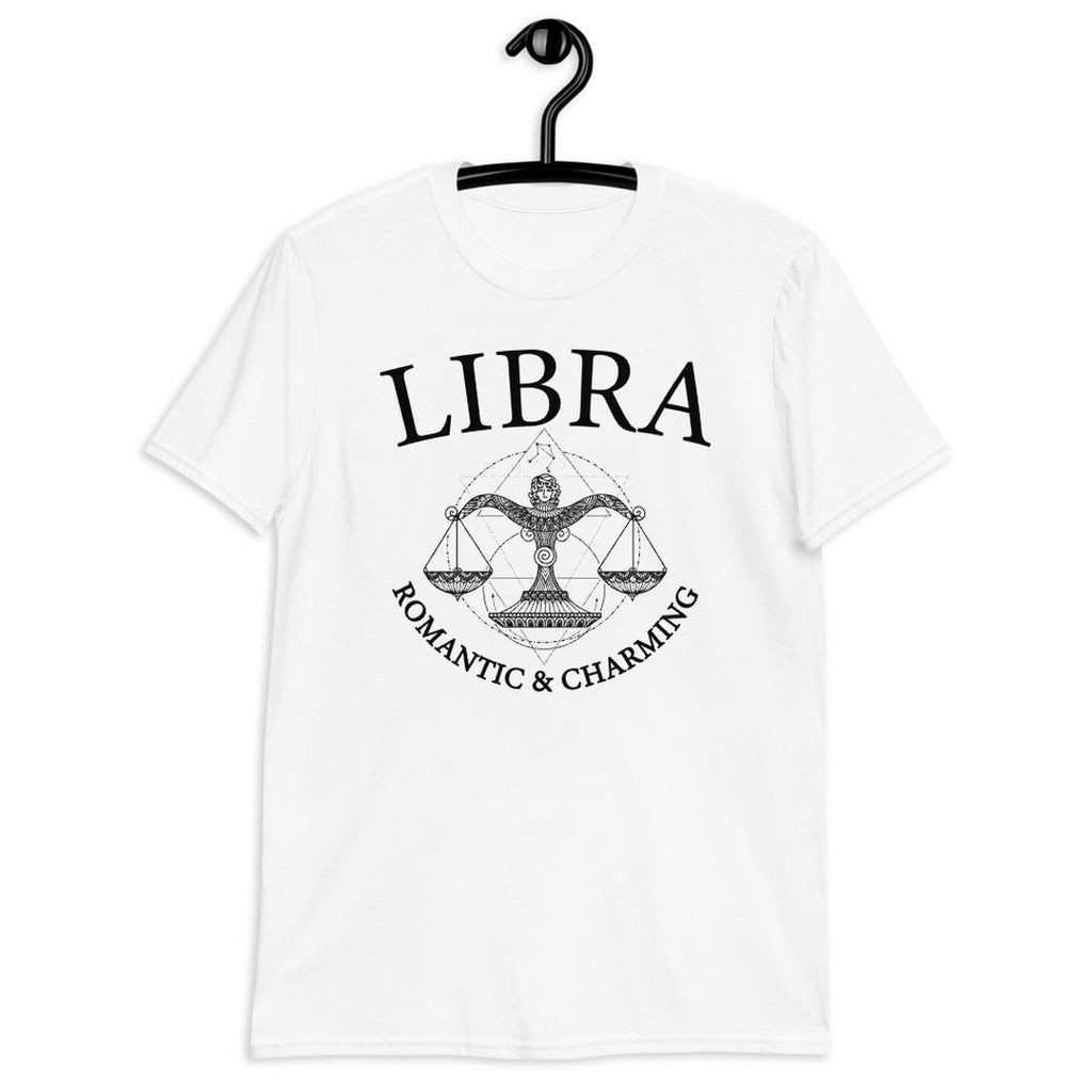 Libra Zodiac White T-Shirt - Earth Family Crystals