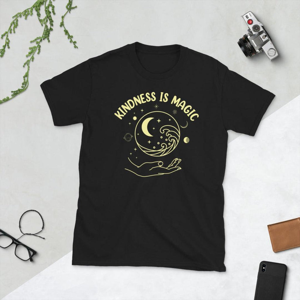 Kindness Is Magic T-Shirt Black - Earth Family Crystals