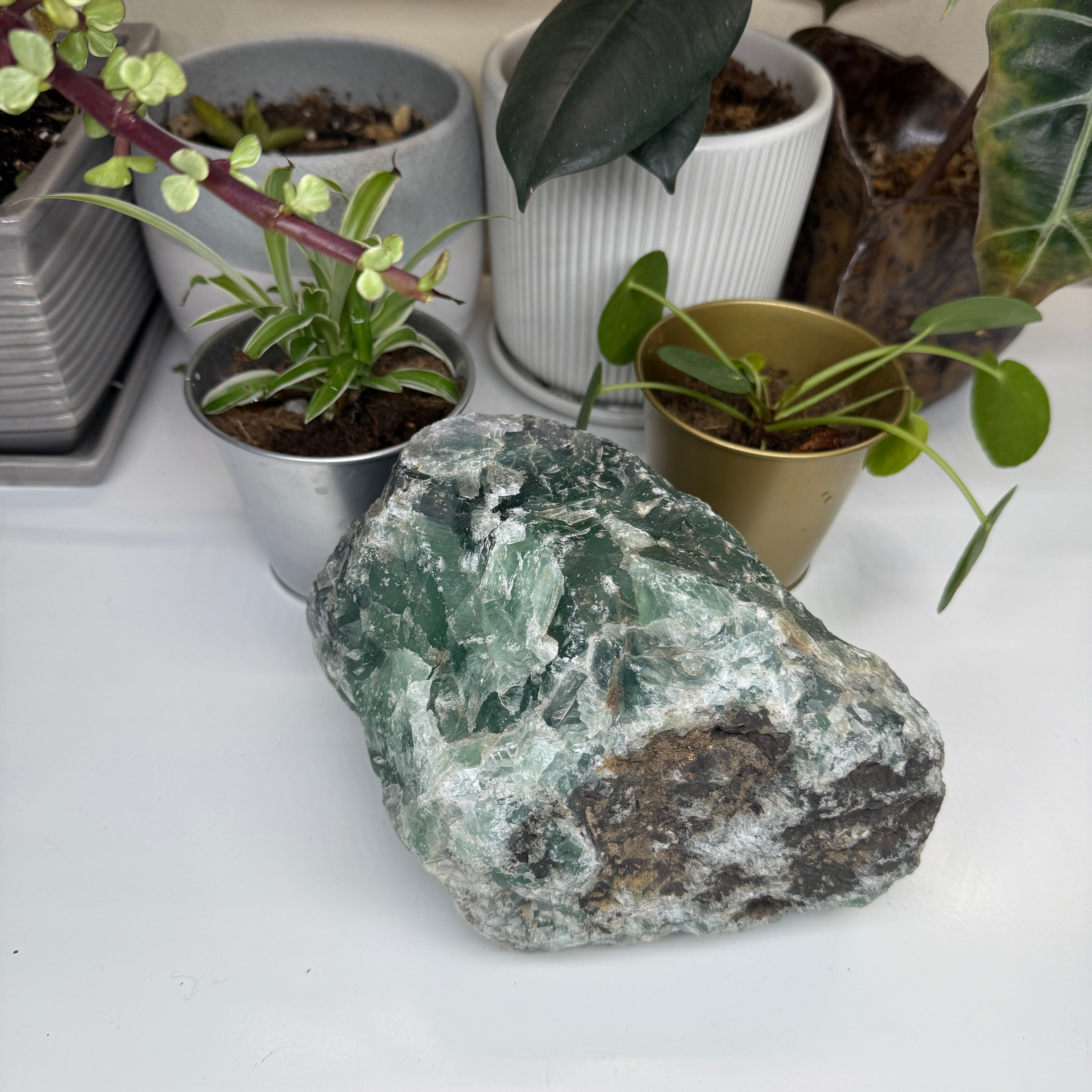 Jumbo Green Fluorite Natural Display Specimen from Mexico