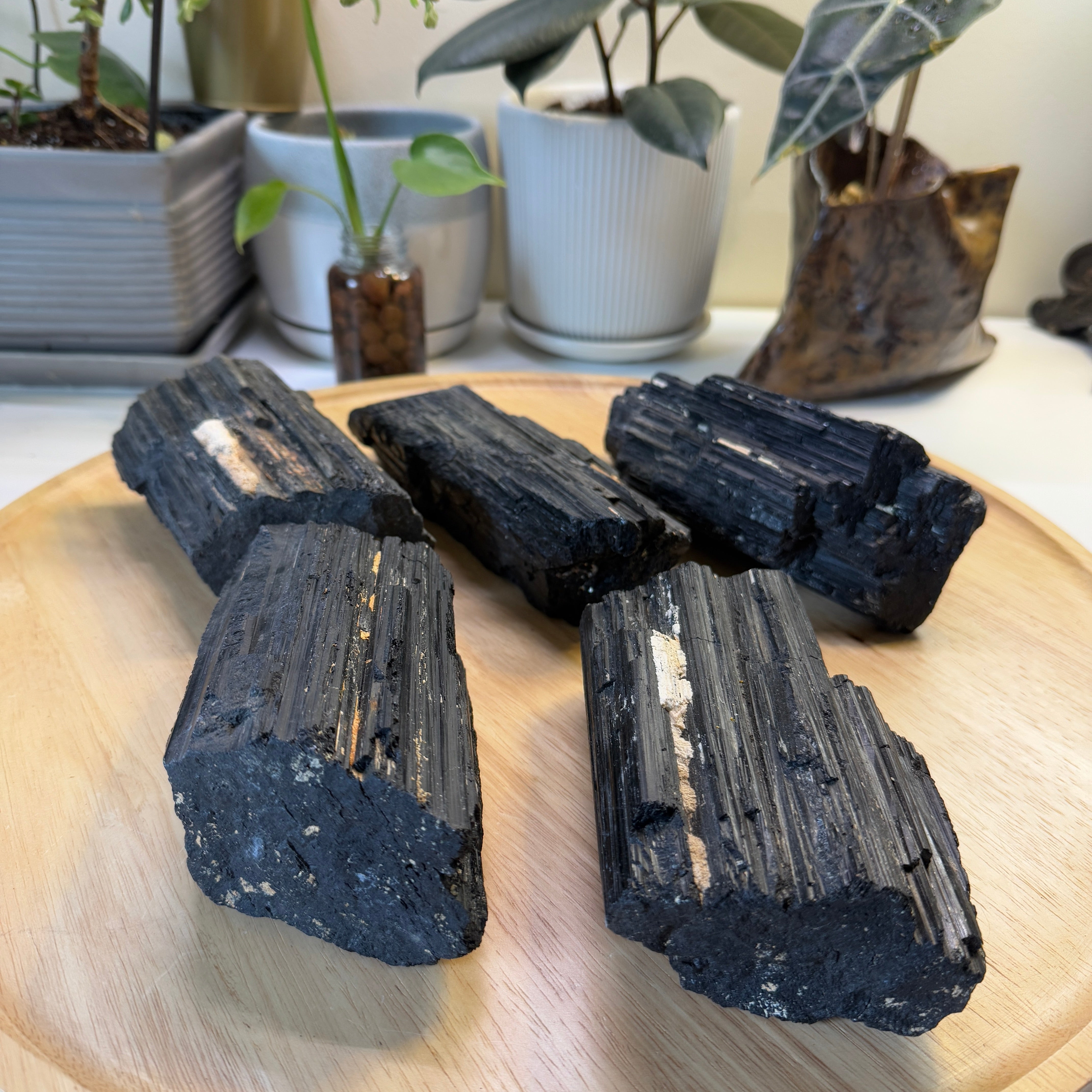 Black Tourmaline Display Crystals Chunky Rods from Indonesia - Extra Large Size