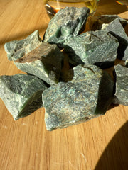 Rough Nephrite Jade Stones Two Piece Set
