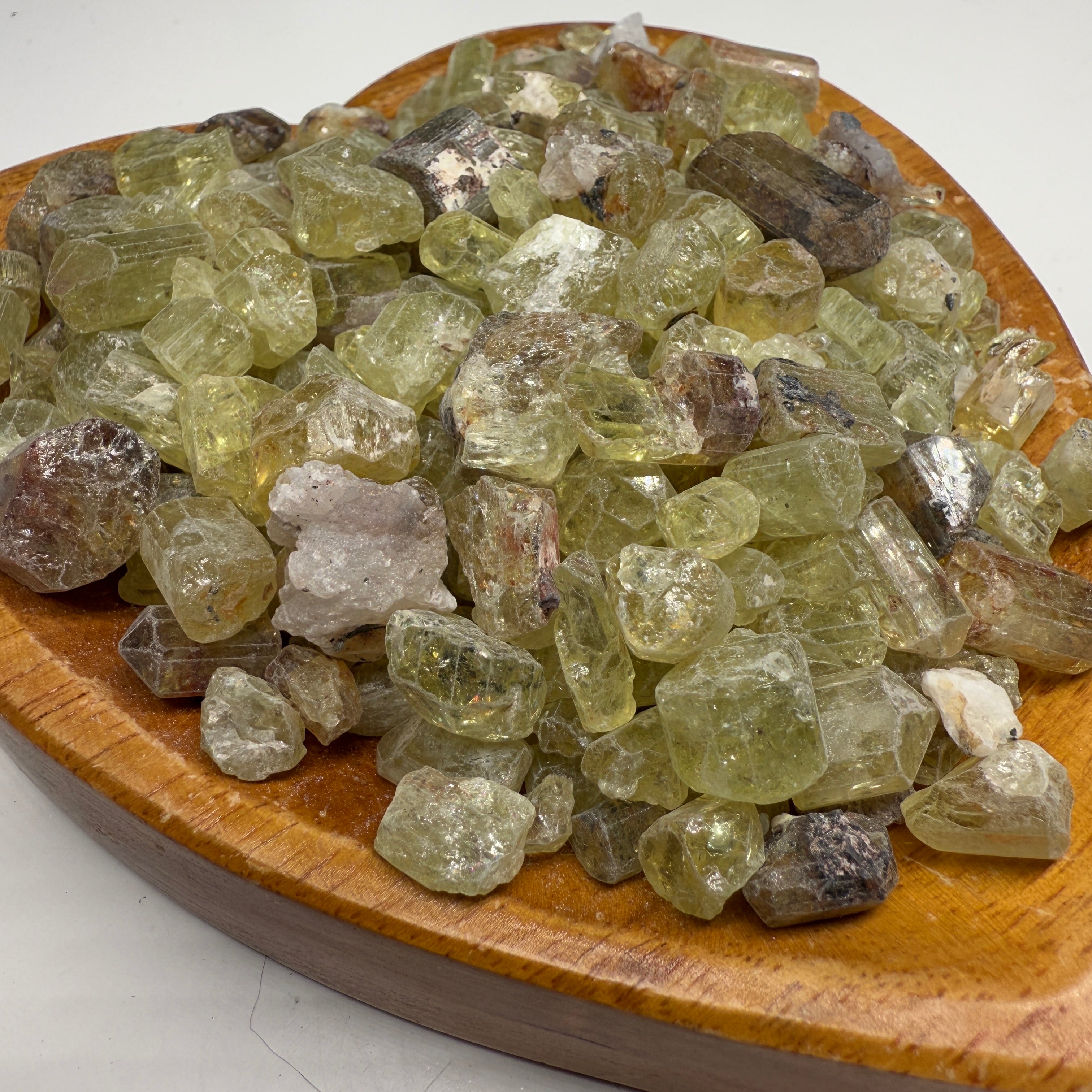 Golden Apatite Crystals from Mexico Set of Five