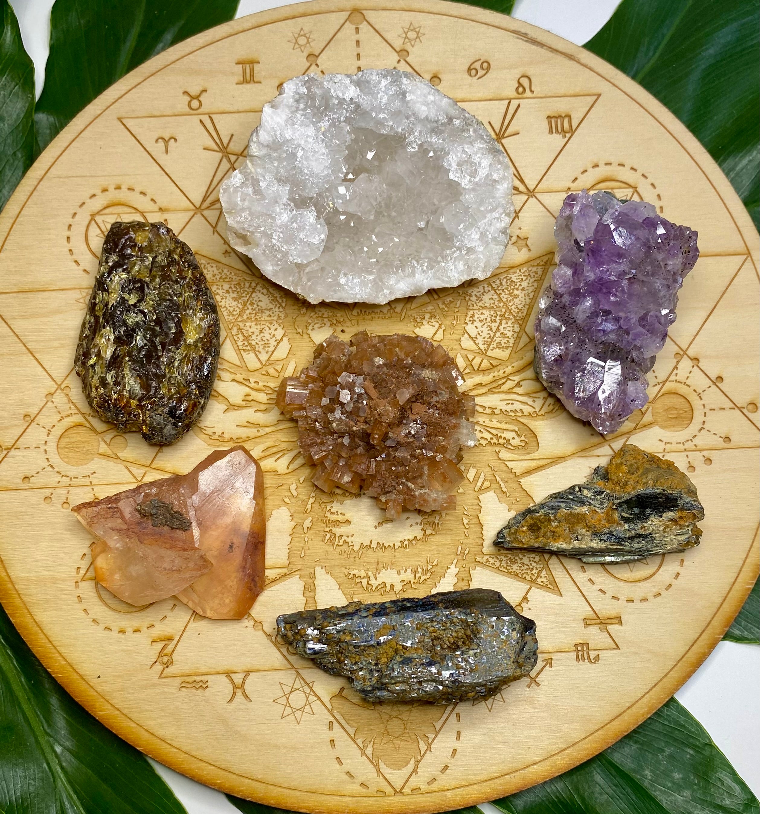 Six Piece Set of Gemstones- Includes Rare Crystals for Healing