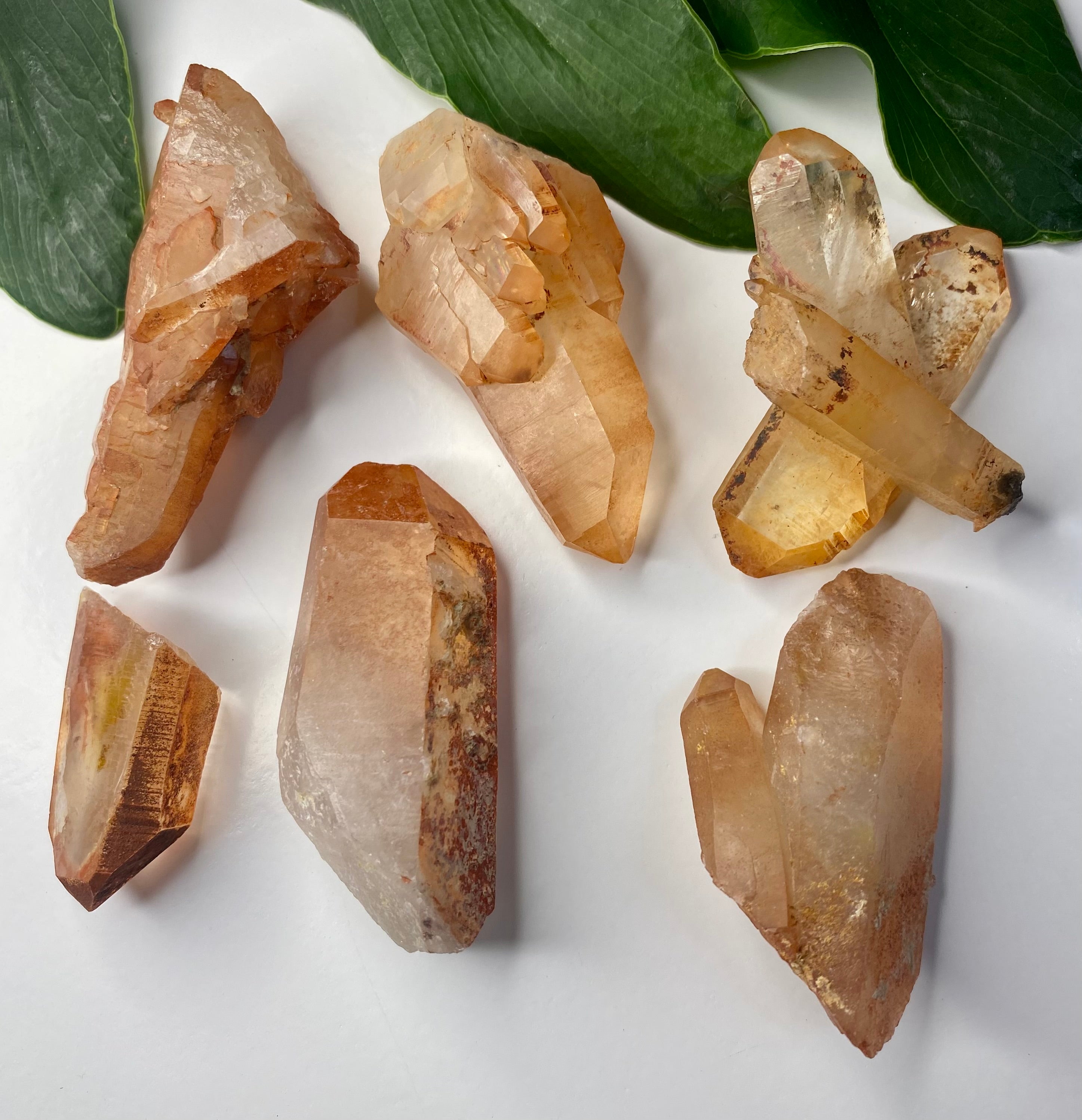 One Medium Tangerine Quartz Crystal Point