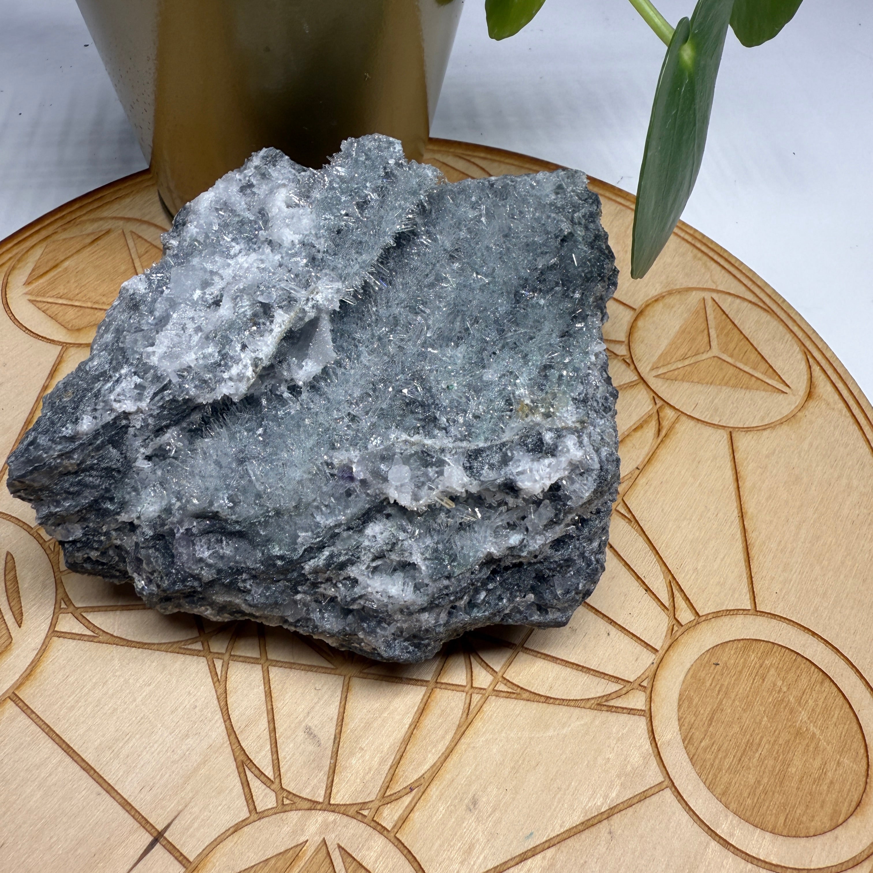 Dazzling Fluorite Specimen Caked in Micro Quartz Crystals
