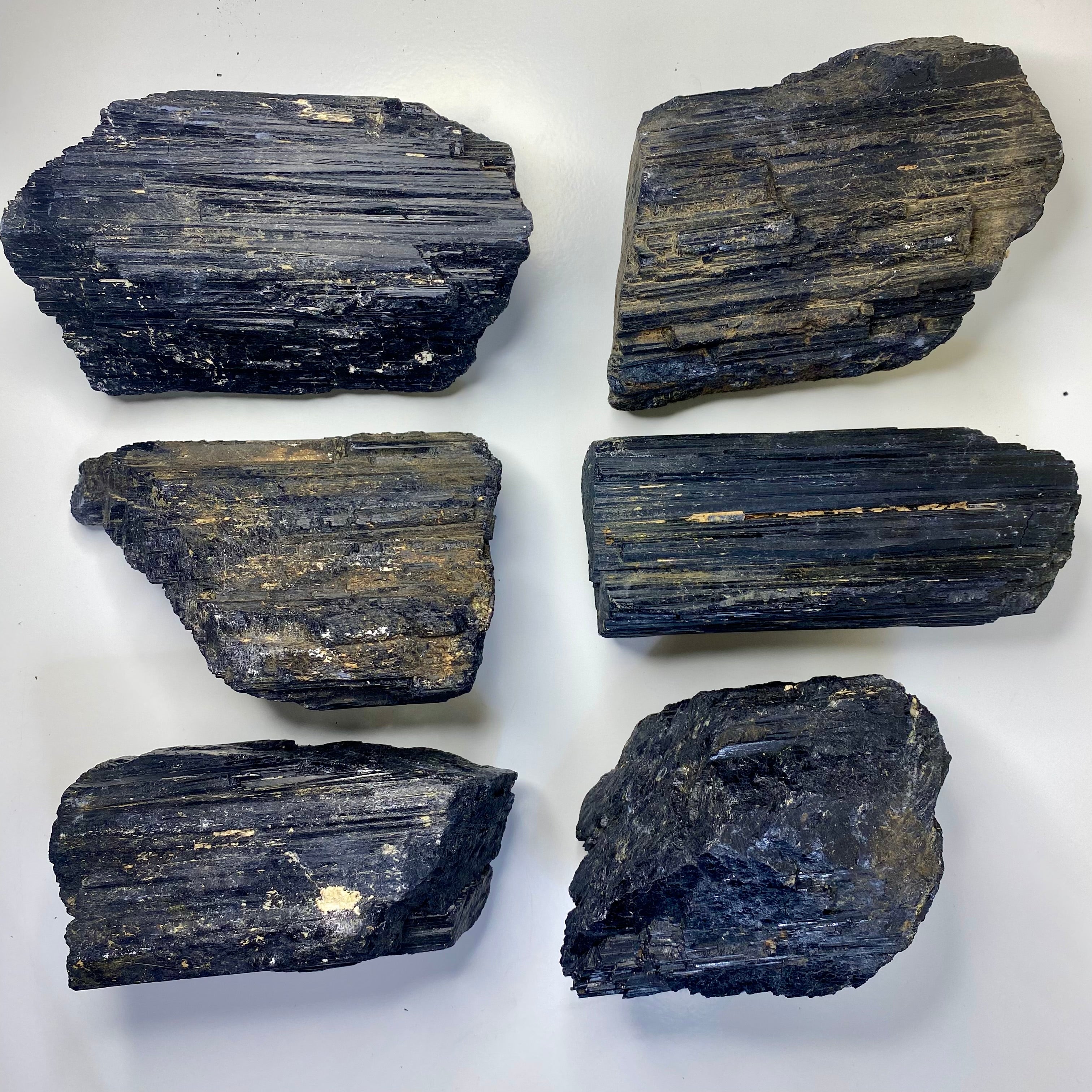 Black Tourmaline Crystals Chunky Rods from Indonesia - Medium Size