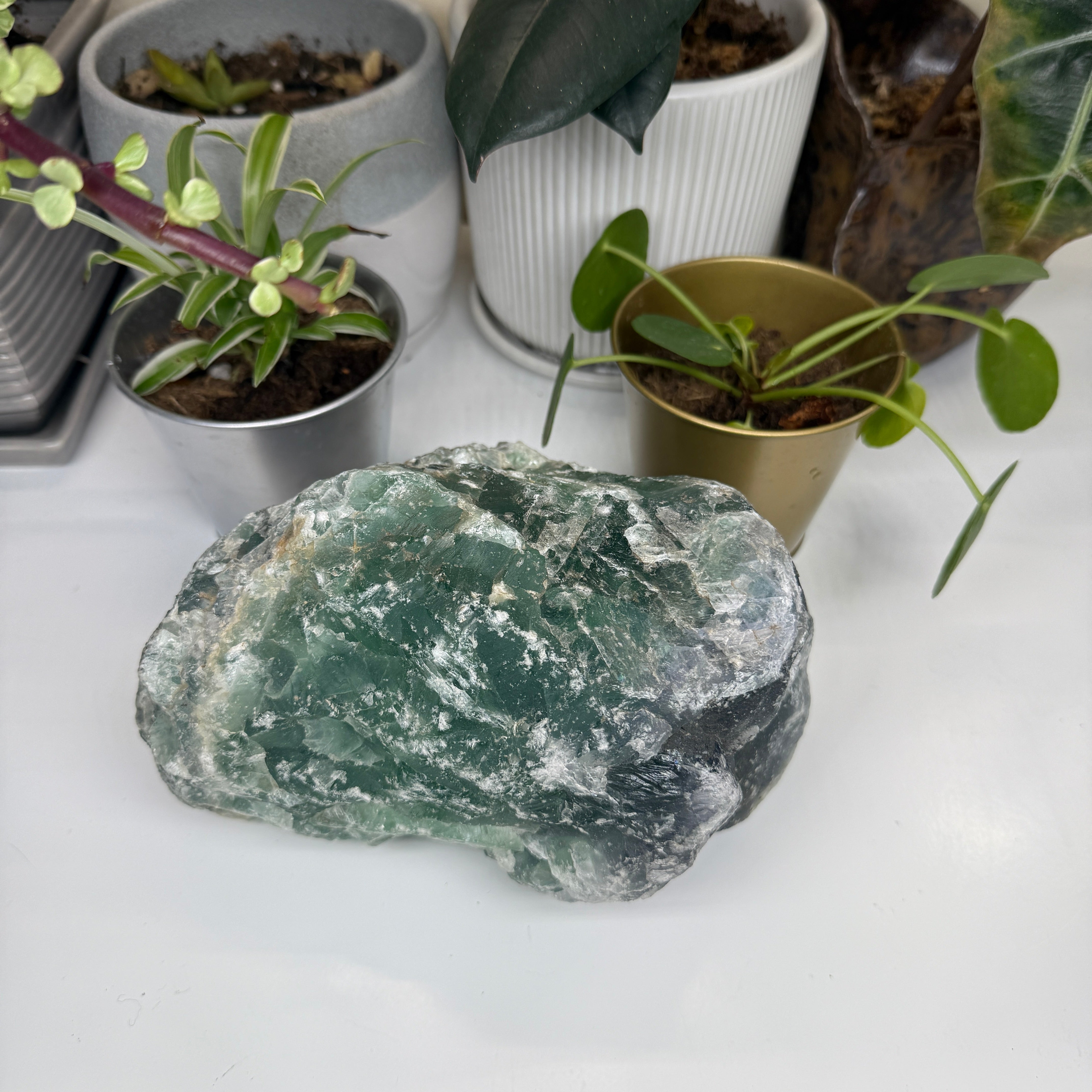 Jumbo Green Fluorite Natural Display Specimen from Mexico