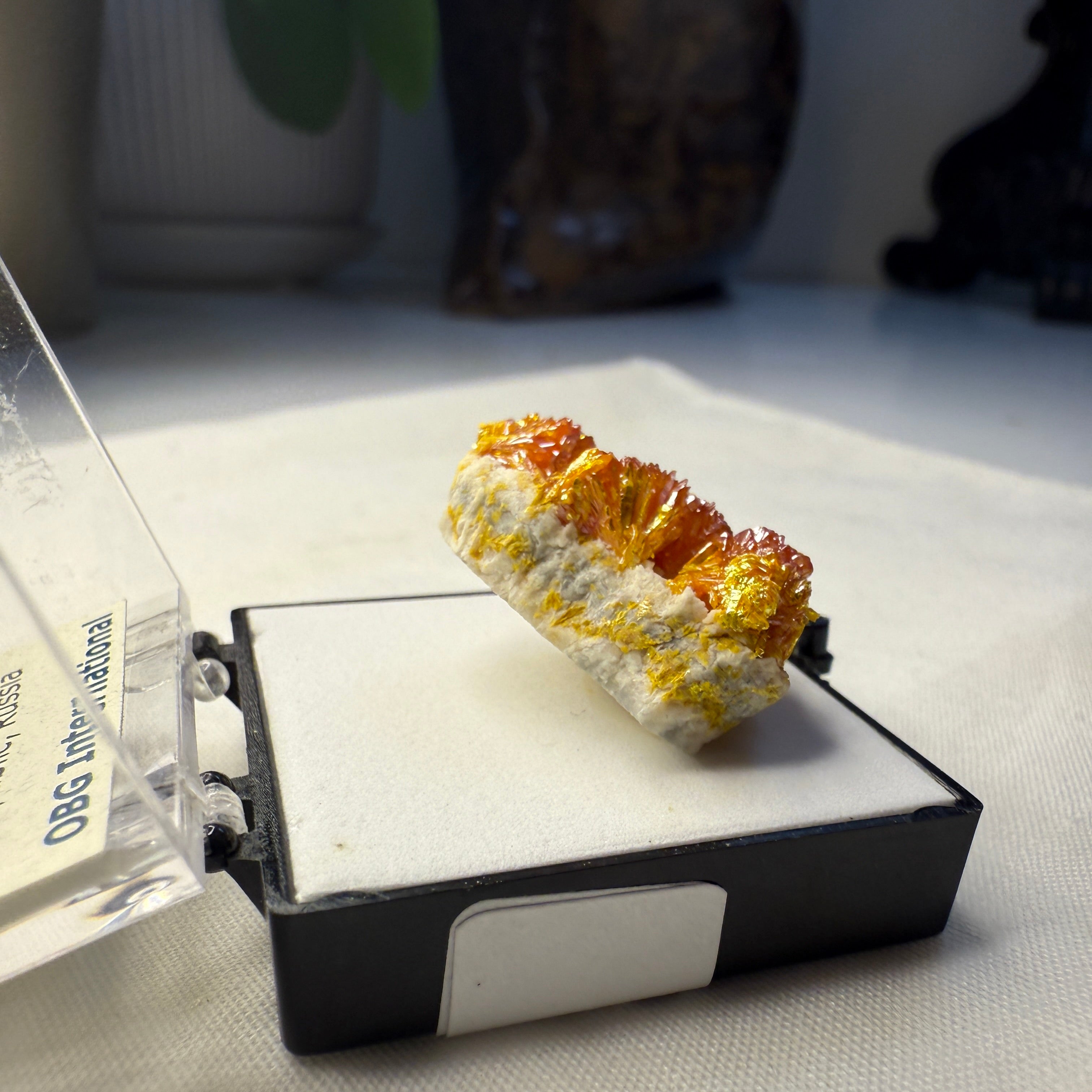 Bright Orange Orpiment from Kabardino - Balkarian Republic, Russia