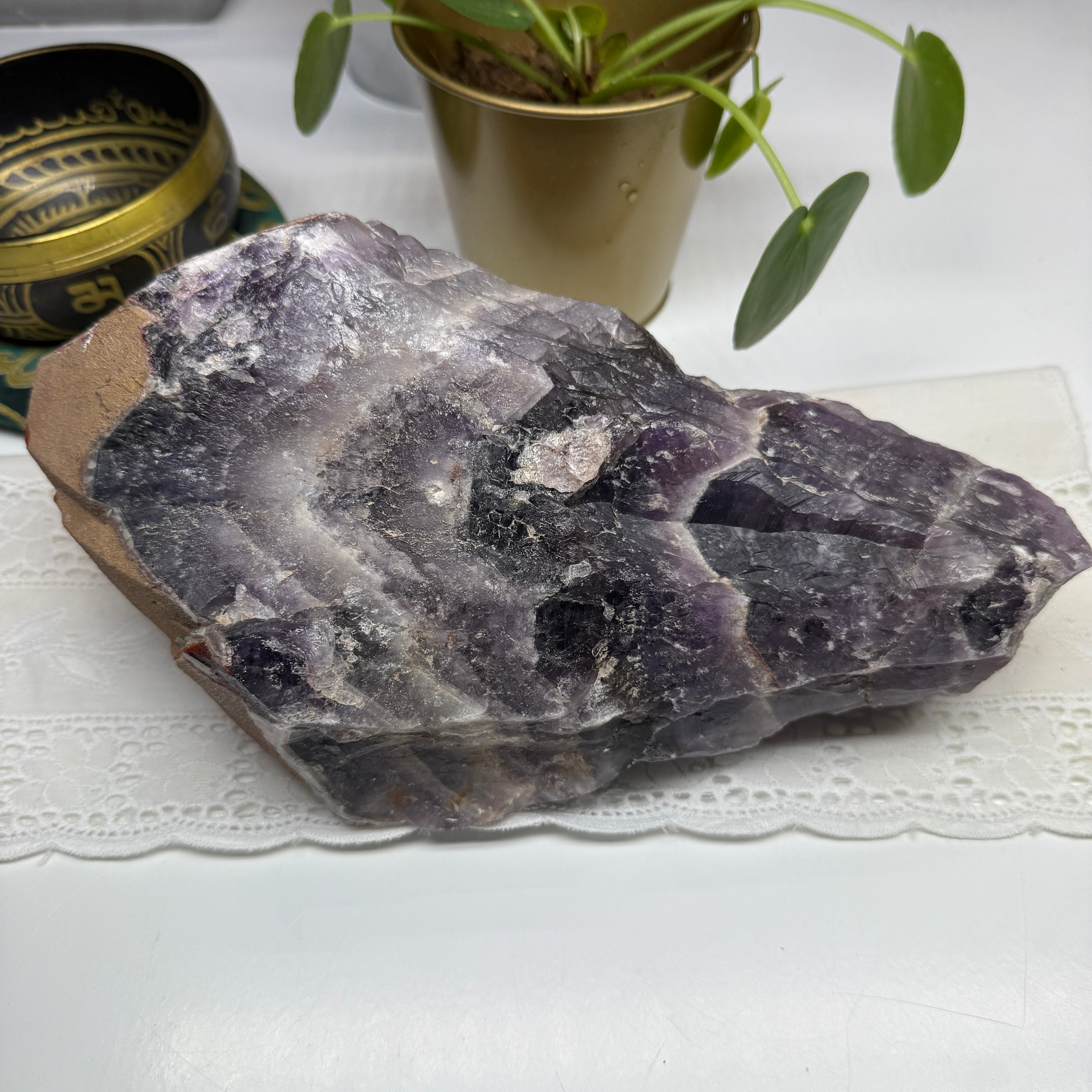 2.5kg Auralite-23 Elestial Red Hematite Capped Power Point ~ Locality: Ontario, Canada