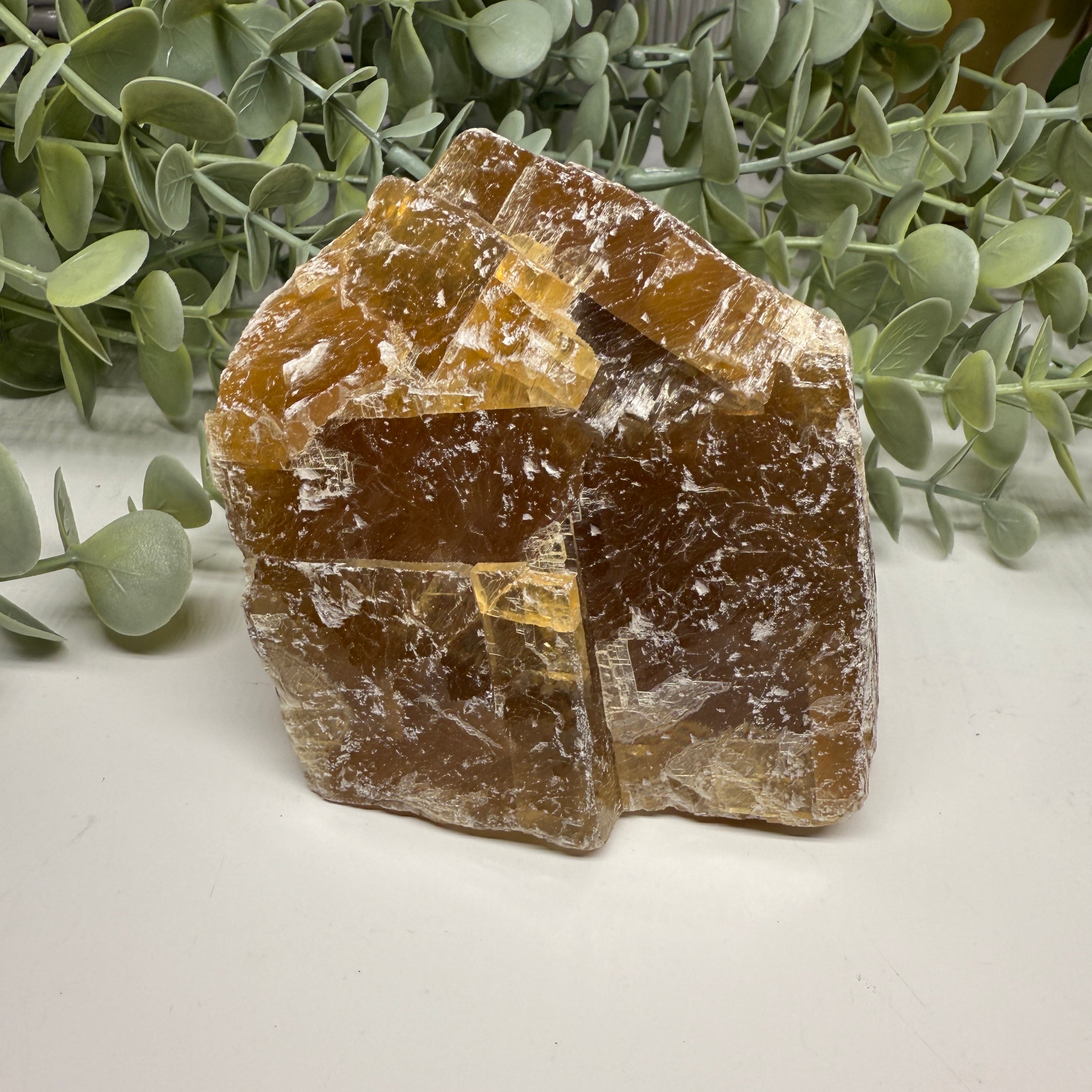 Large Golden Calcite Natural Specimen from Mexico
