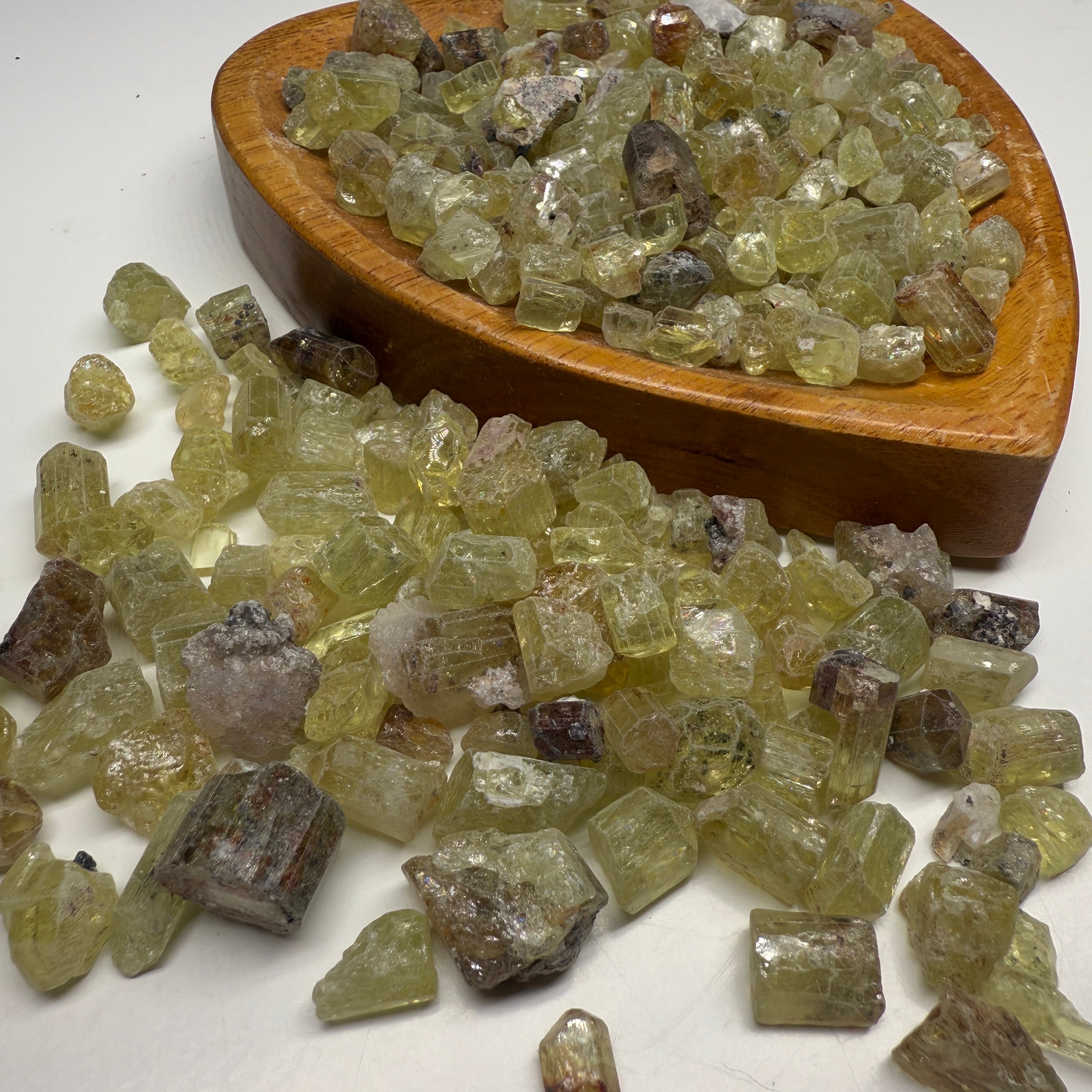 Golden Apatite Crystals from Mexico Set of Five