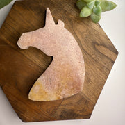 Magical Pink Amethyst Unicorn Crystal Carving