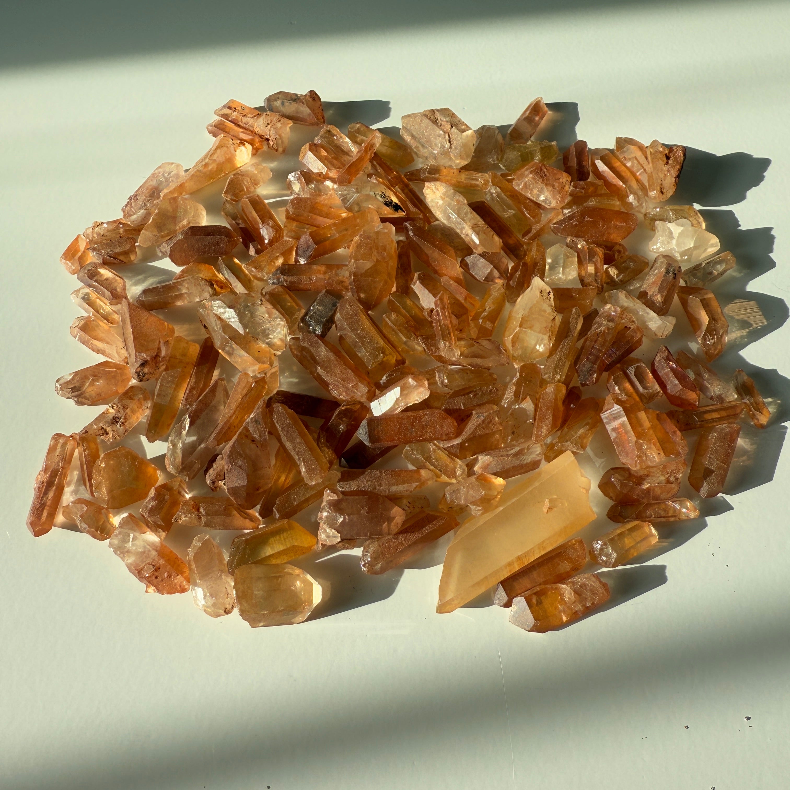 Tangerine Quartz Mini Crystal Points Set of Ten