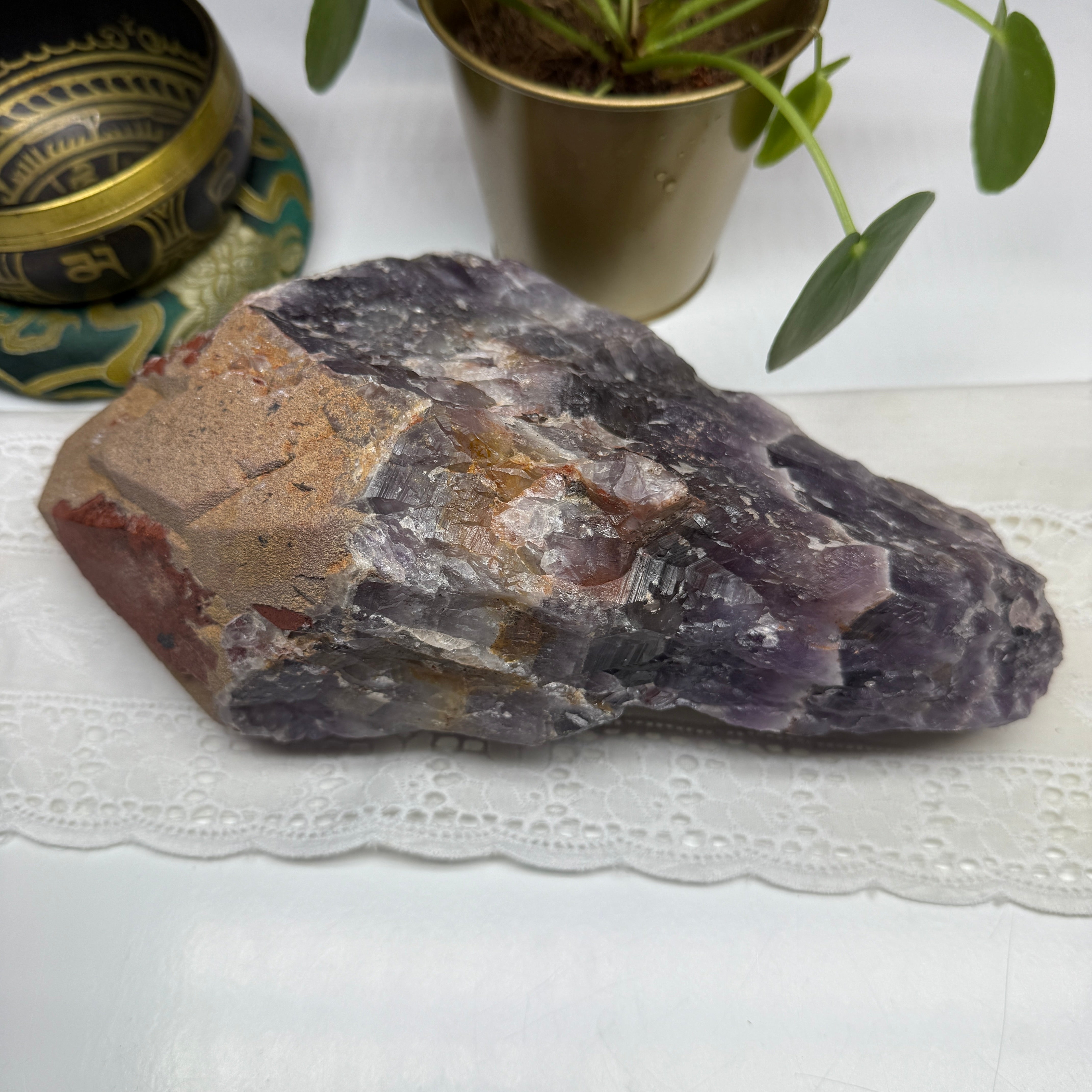 2.5kg Auralite-23 Elestial Red Hematite Capped Power Point ~ Locality: Ontario, Canada