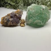 Set of Two Chunky Fluorite Specimens - Green and Blue