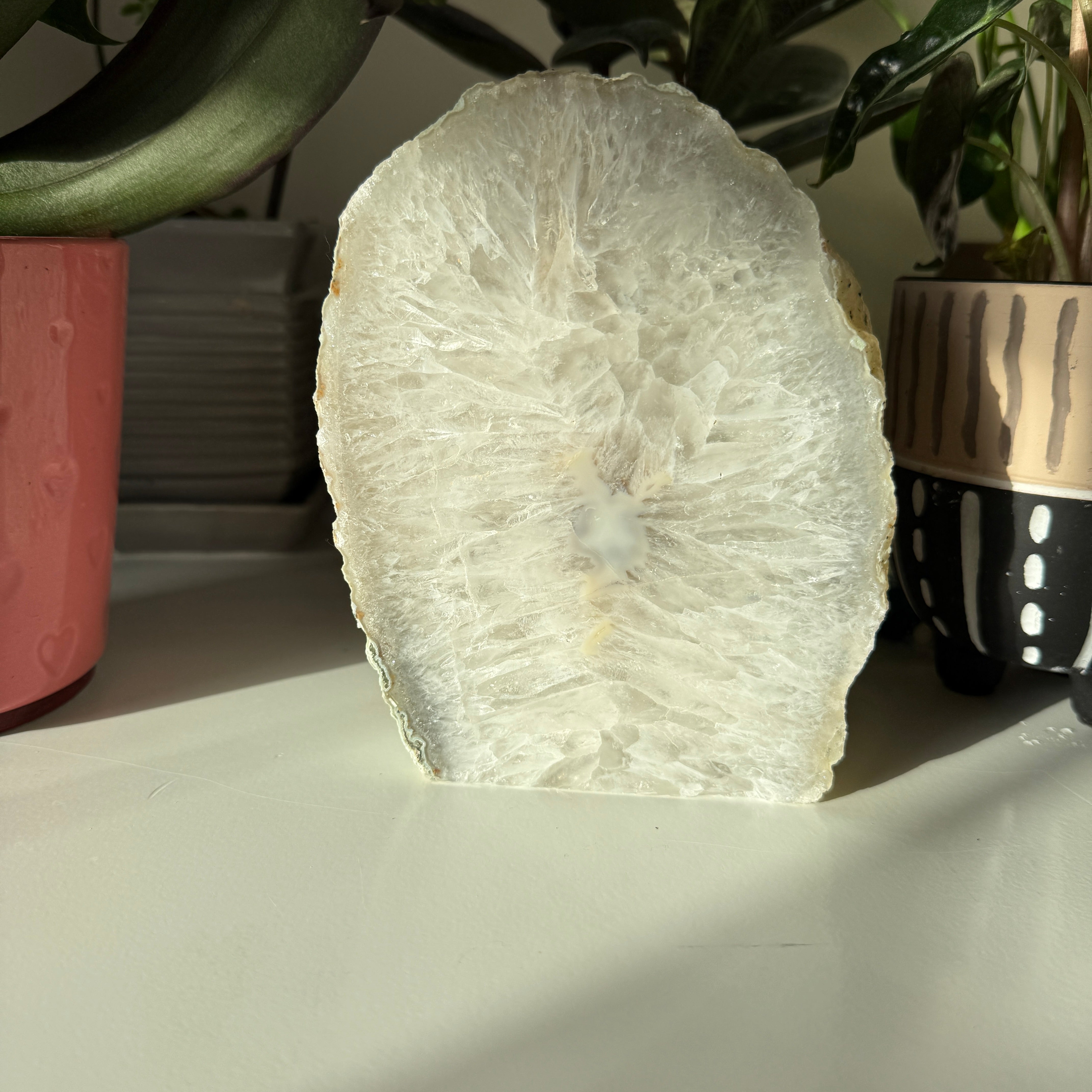 Ambient Agate Lamp Partially Polished Home Decor Stone Night Light