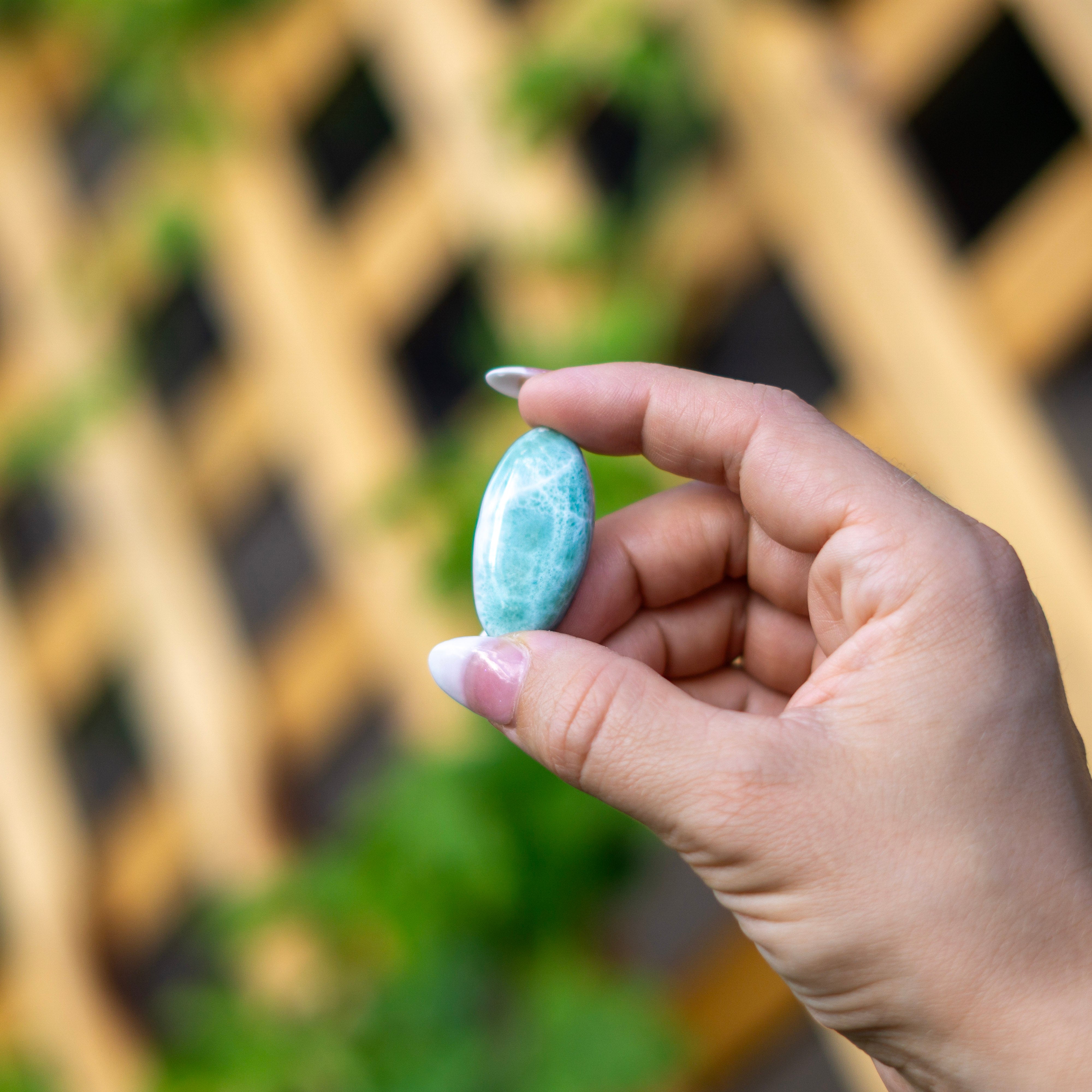 Long Oval Larimar Cabochon