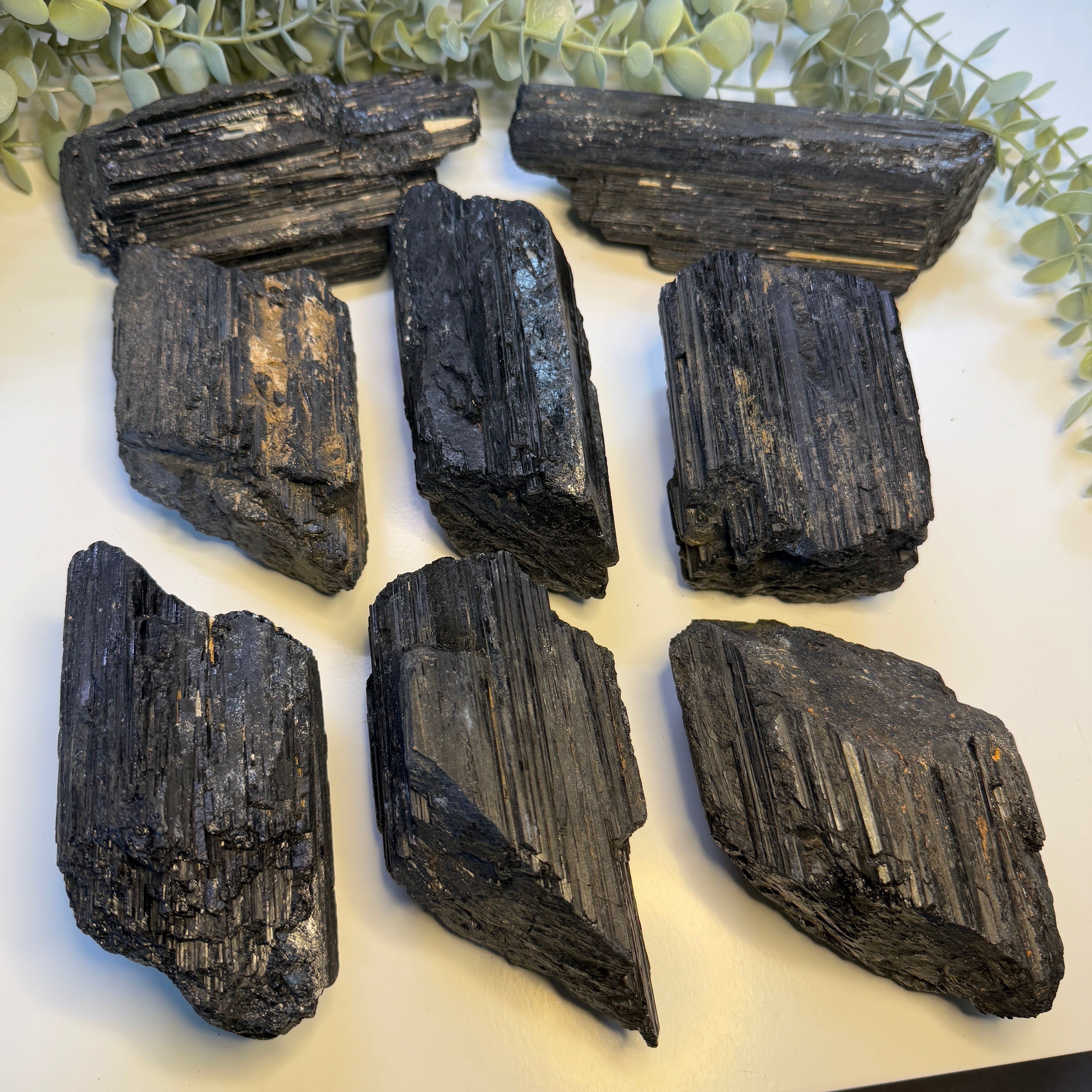 Black Tourmaline Protection Crystals Chunky Rods from Indonesia - Large Size