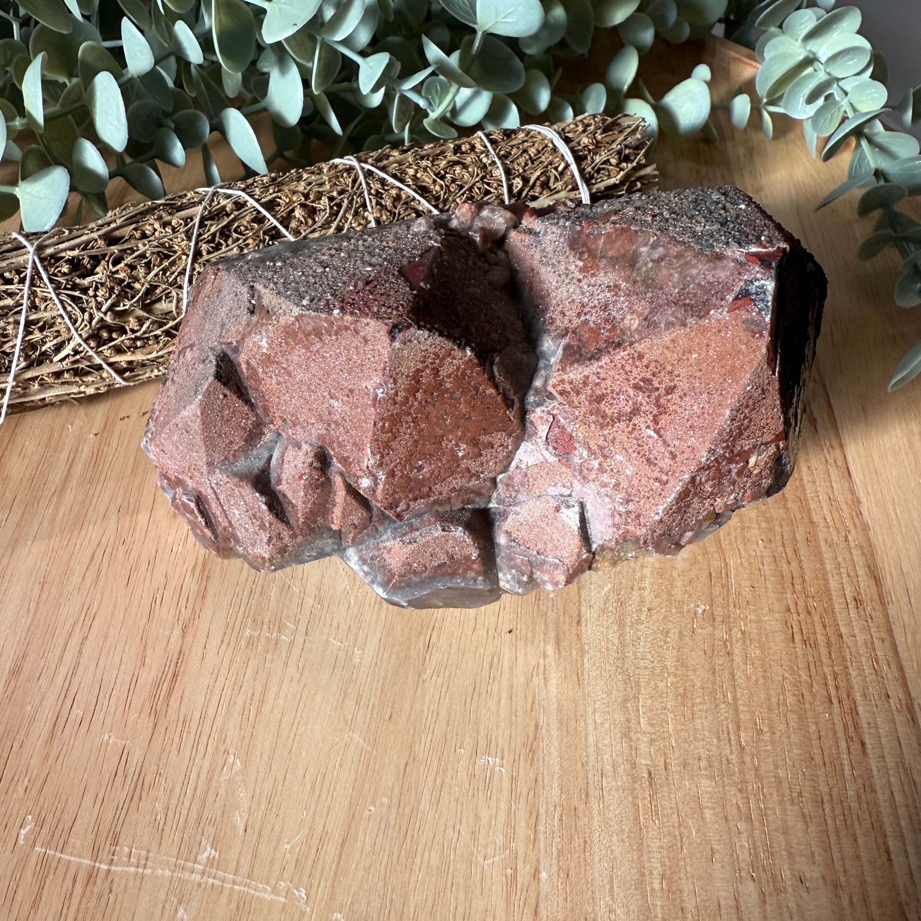 Dazzling Gemmy Hematite Crust on Auralite 23 Chunky Natural Point