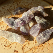 Genuine Auralite 23 Crystal Points Set of Five- Perfect for Crystal Grids