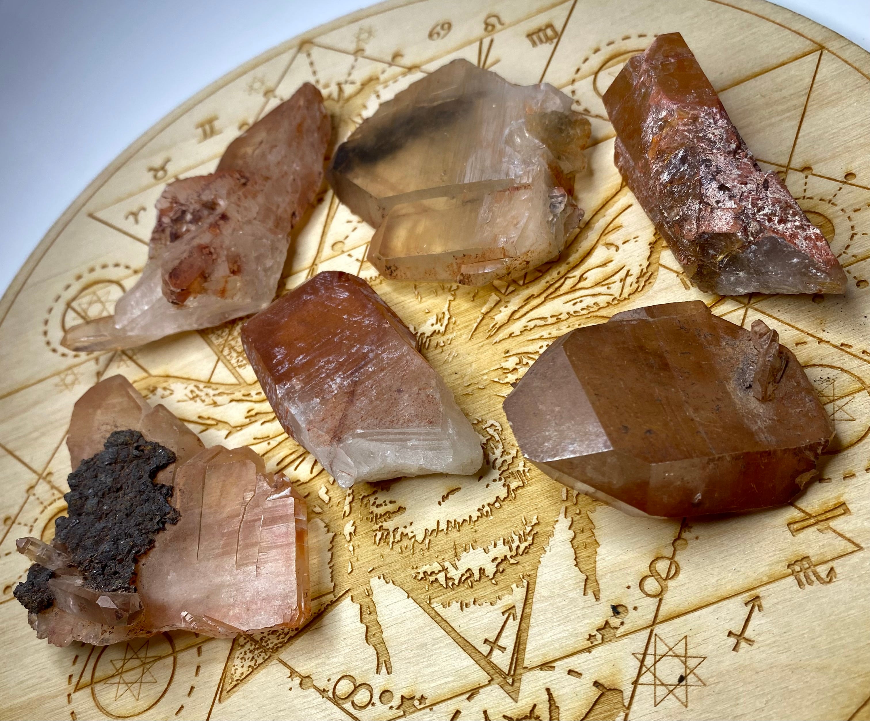 One Large Tangerine Quartz Crystal Point
