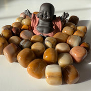 Tumbled Natural Brown Agate Stones Set of Five