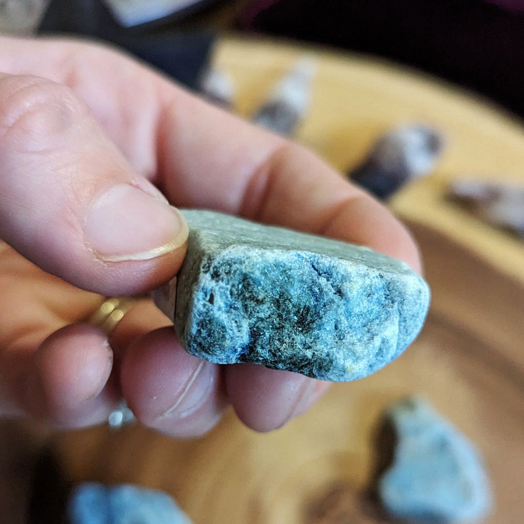 Tucson Unboxing! Small, Luminescent Blue Scheelite Stones~  Massive Aura Cleansing Effect ~ Small  Raw Pieces - Earth Family Crystals
