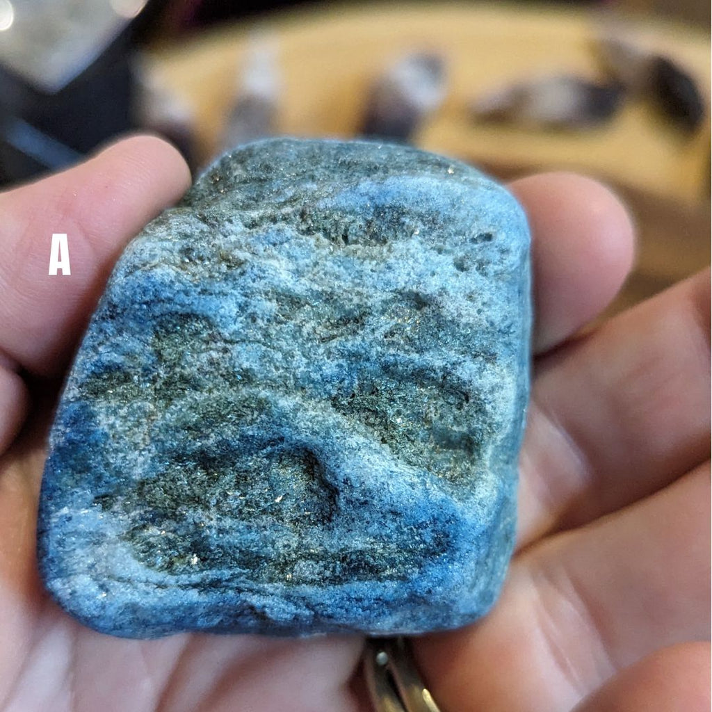 Luminescent Blue Scheelite ~ TUCSON TREASURE!~ Massive Aura Cleansing Effect ~ Large Raw Pieces - Earth Family Crystals
