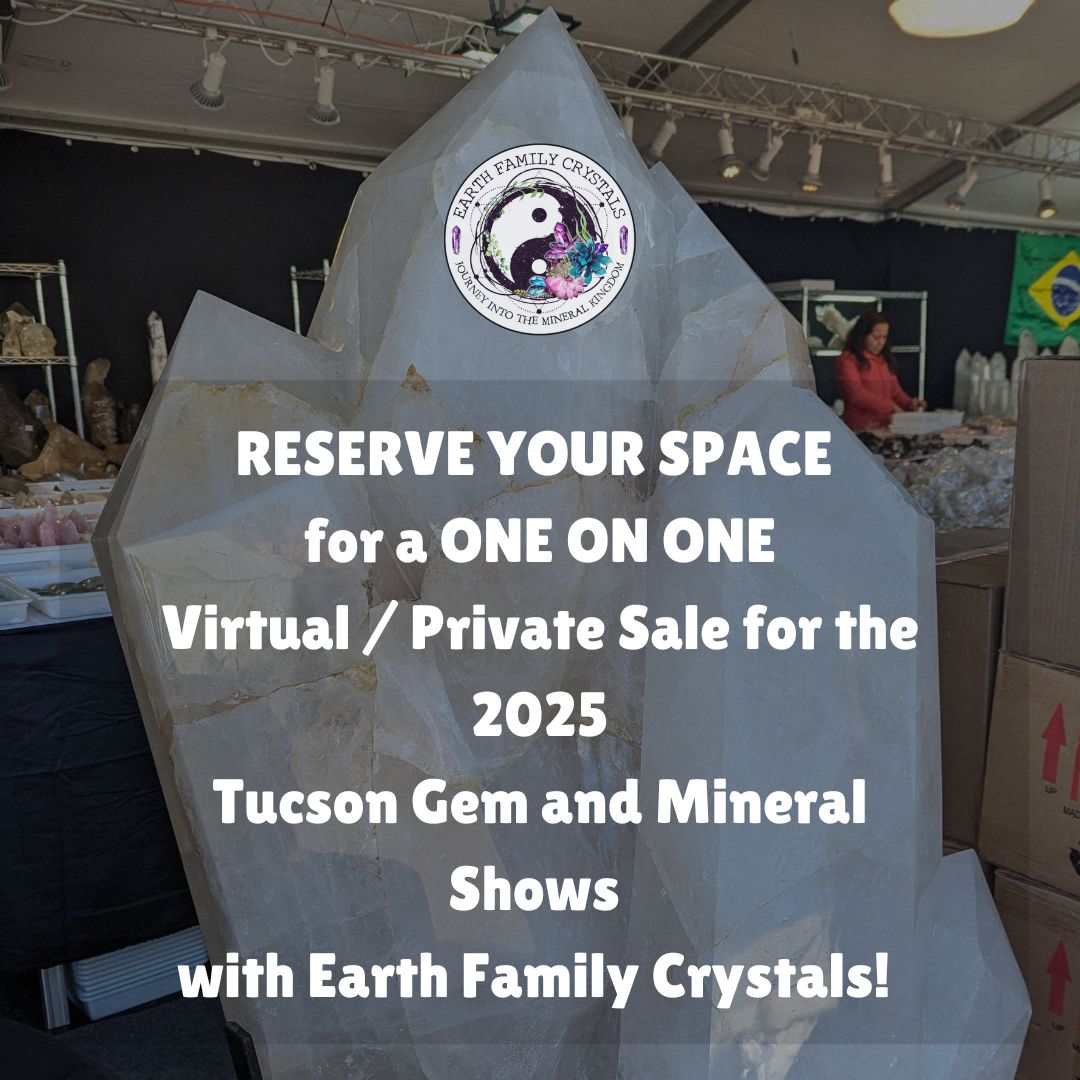 Book Your Session! Virtual Shopping Experience 2026 Tucson Gem and Mineral Shows One on One Zoom Appointment