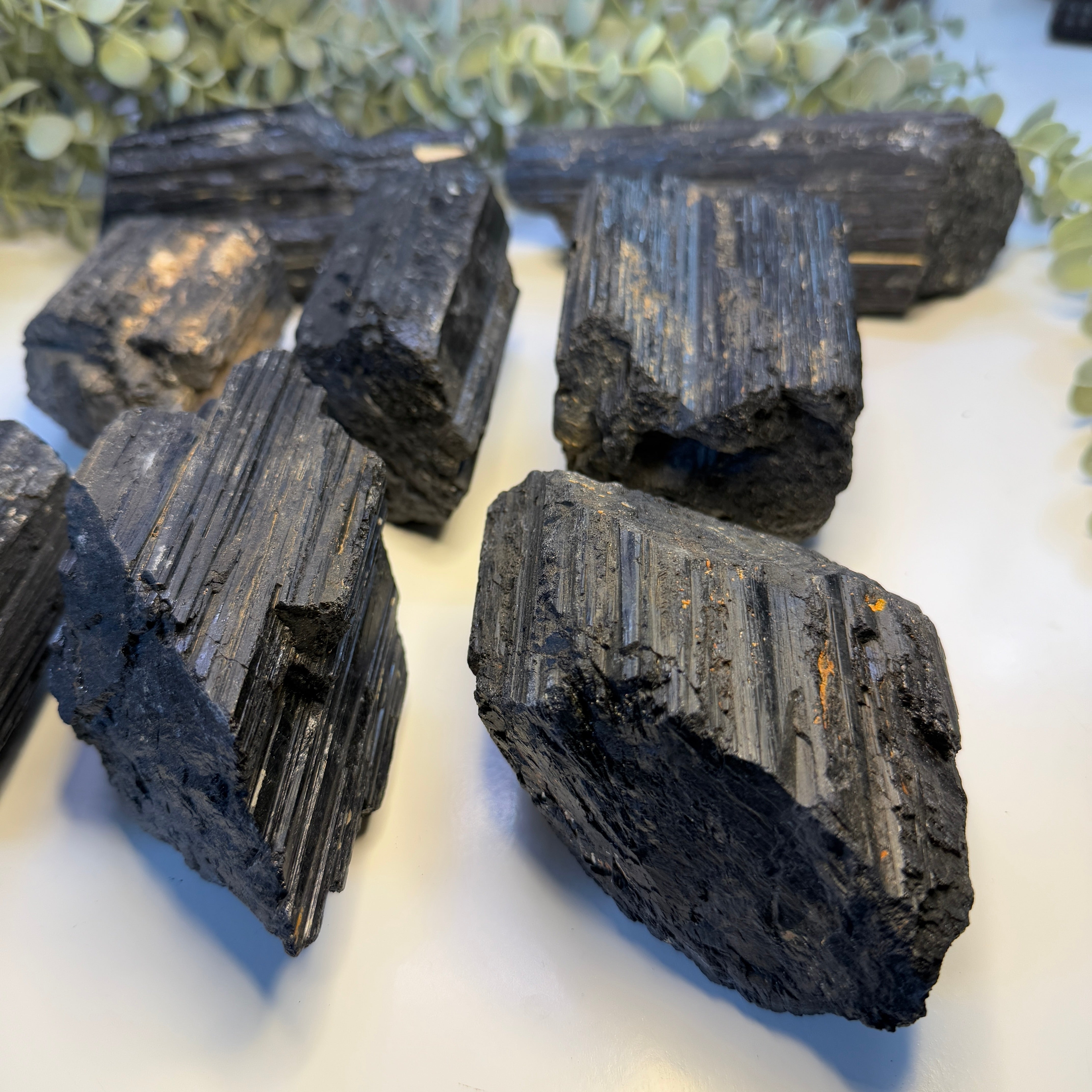 Black Tourmaline Protection Crystals Chunky Rods from Indonesia - Large Size