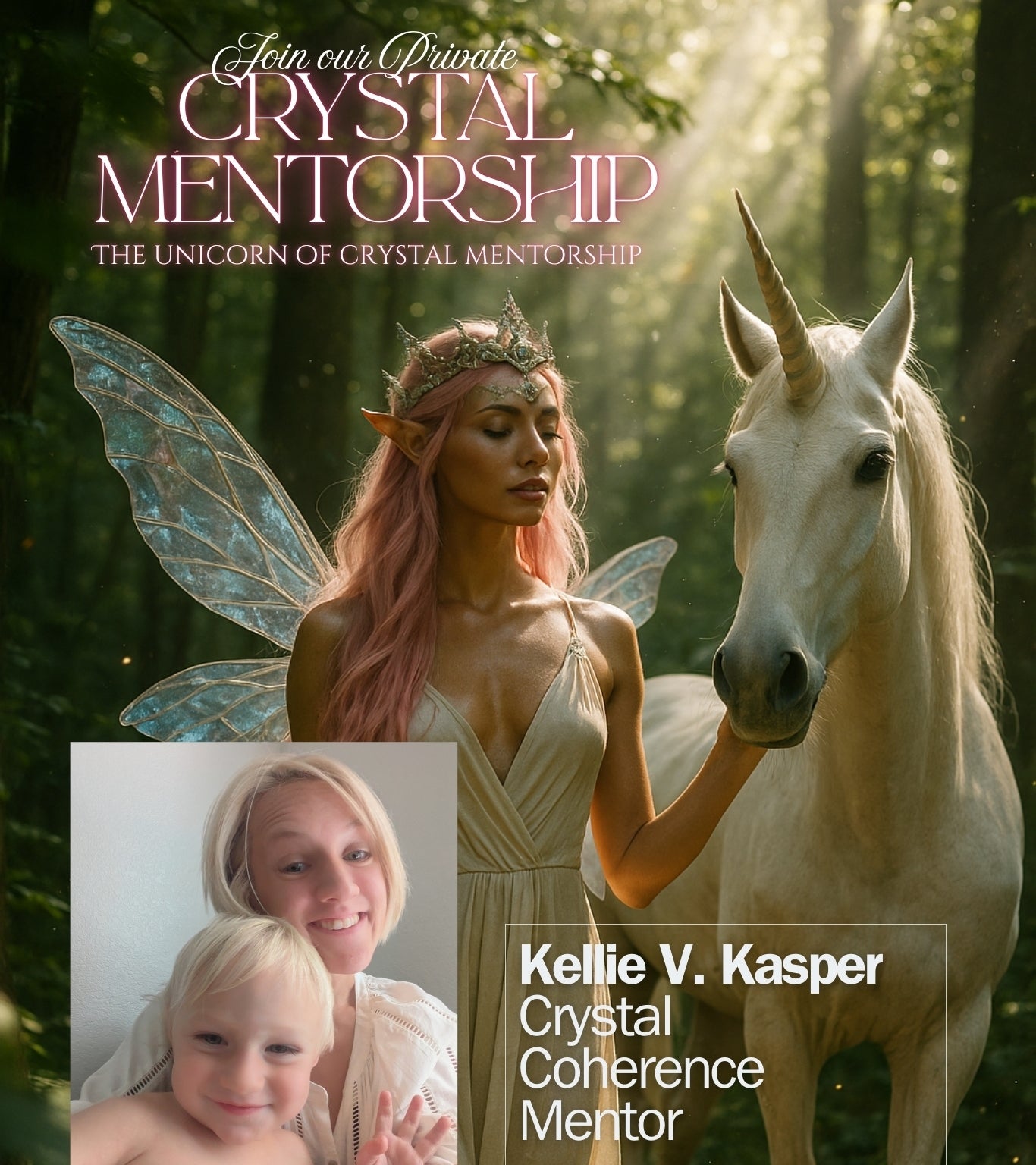 The Crystal Council ~ Unicorn of Crystal Mentorship | One Month Access to Private Mentorship with Kellie