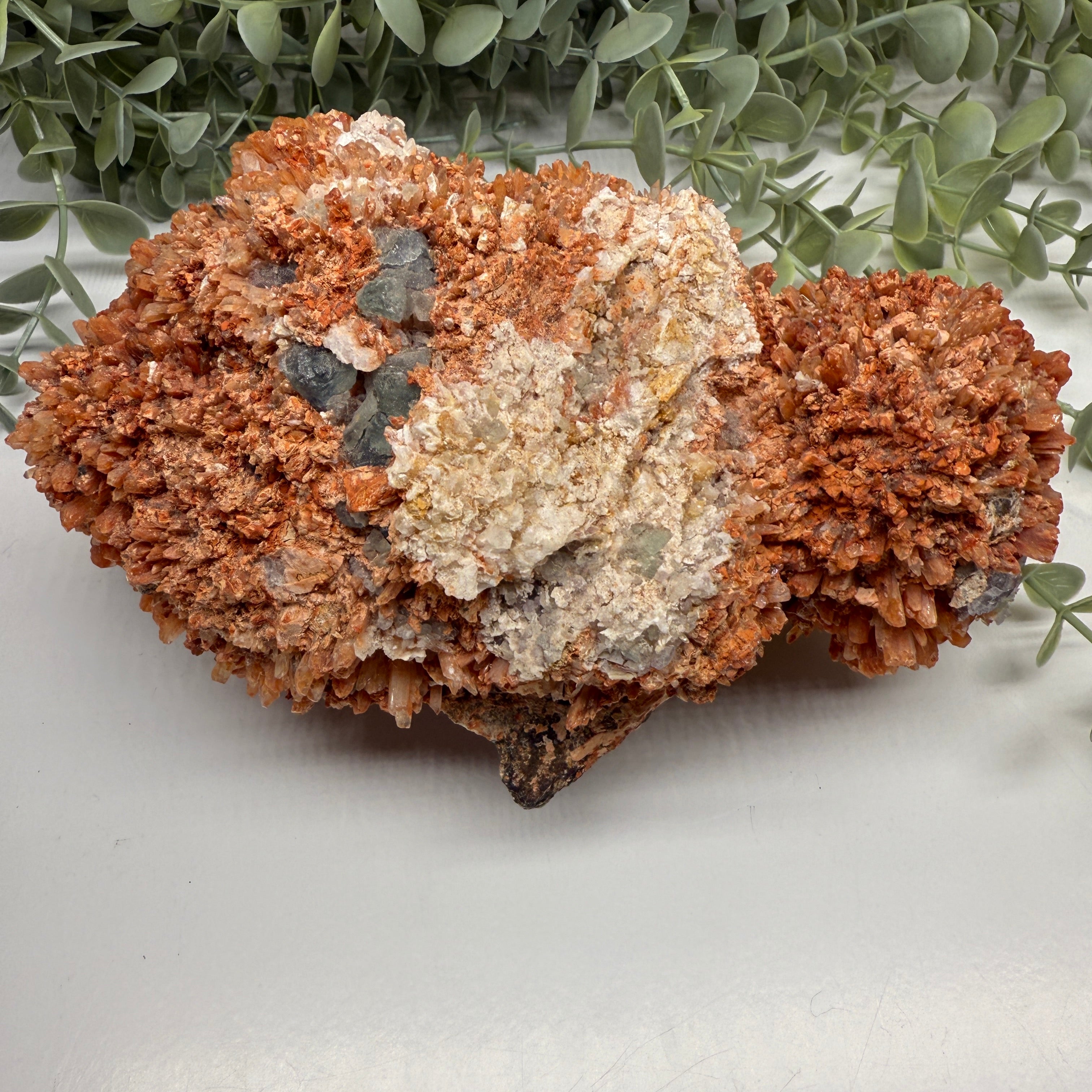 Super Jumbo Natrual Creedite Specimen with Fluorite